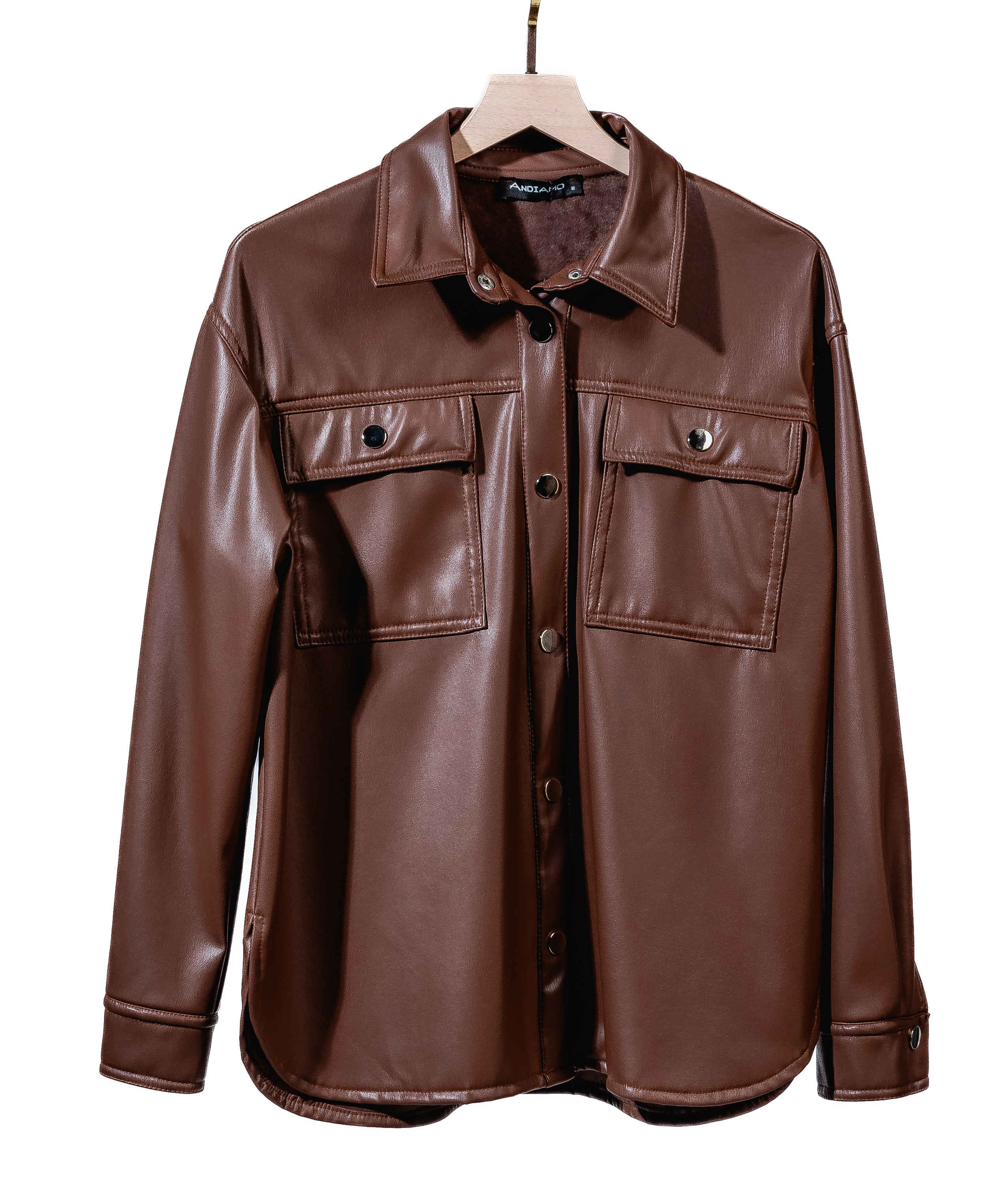 Shirt-Leather-BROWN