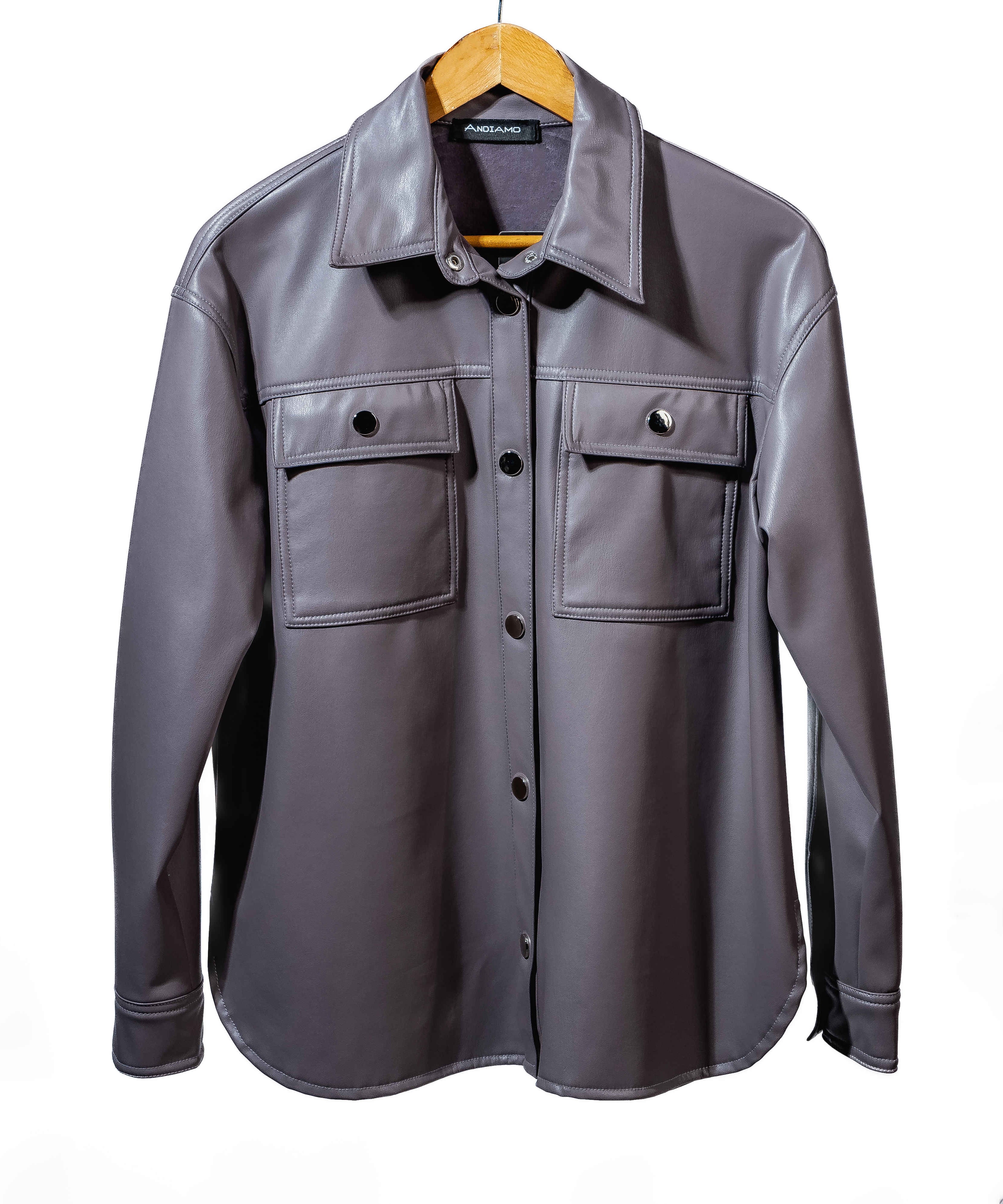 Shirt-Leather-D GRAY