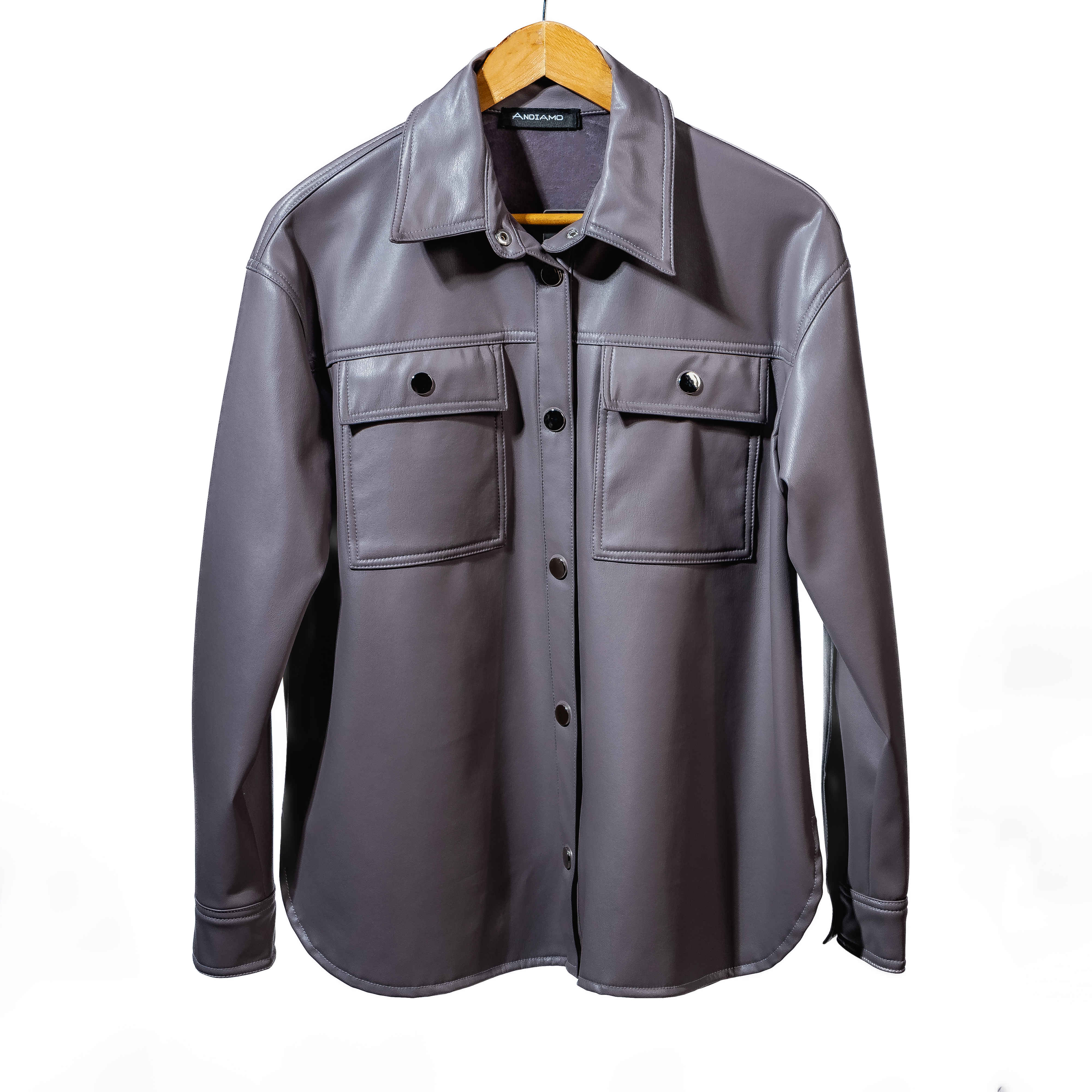 Shirt-Leather-D GRAY