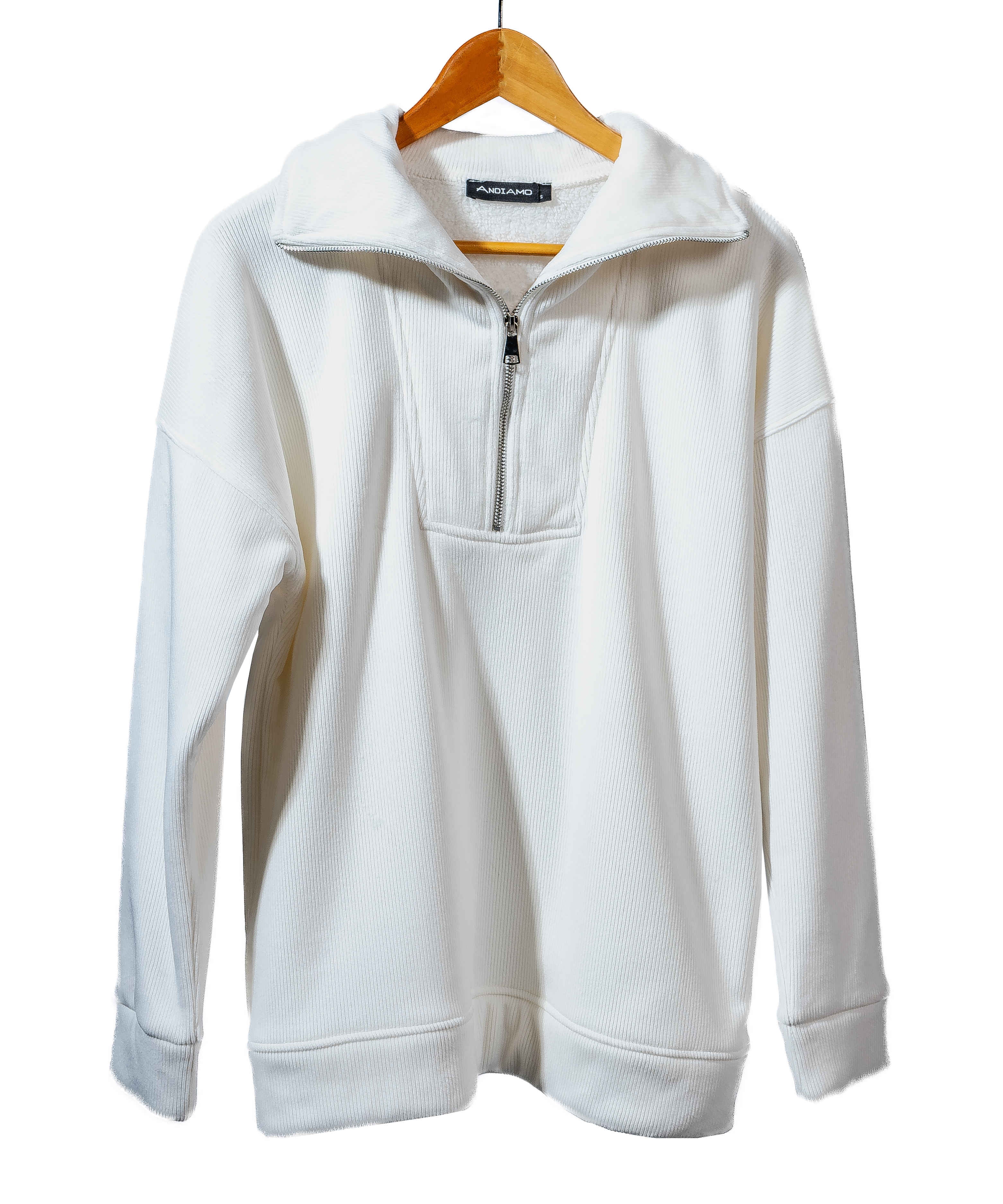 Sweatshirt-Velvet-OF WHITE