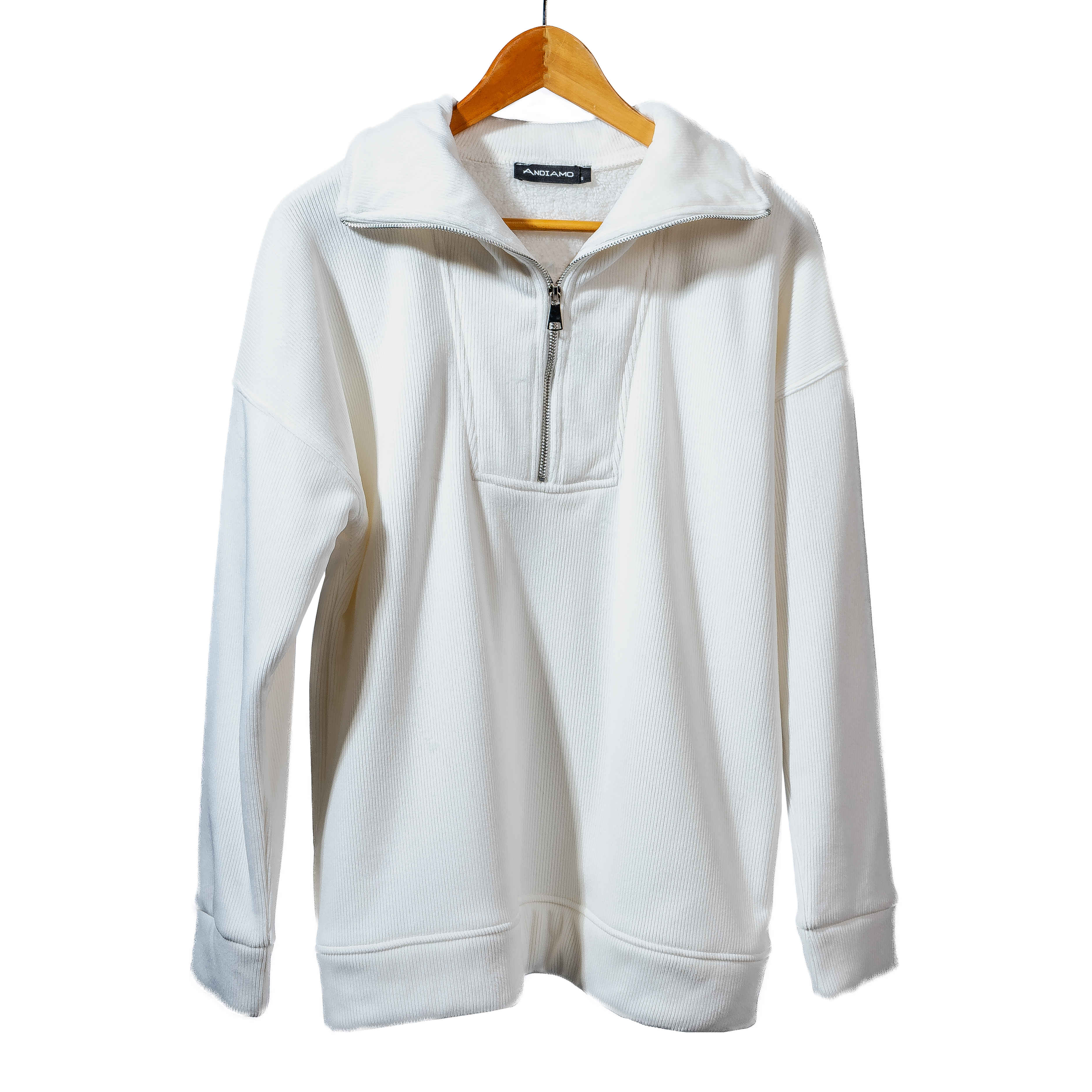 Sweatshirt-Velvet-OF WHITE