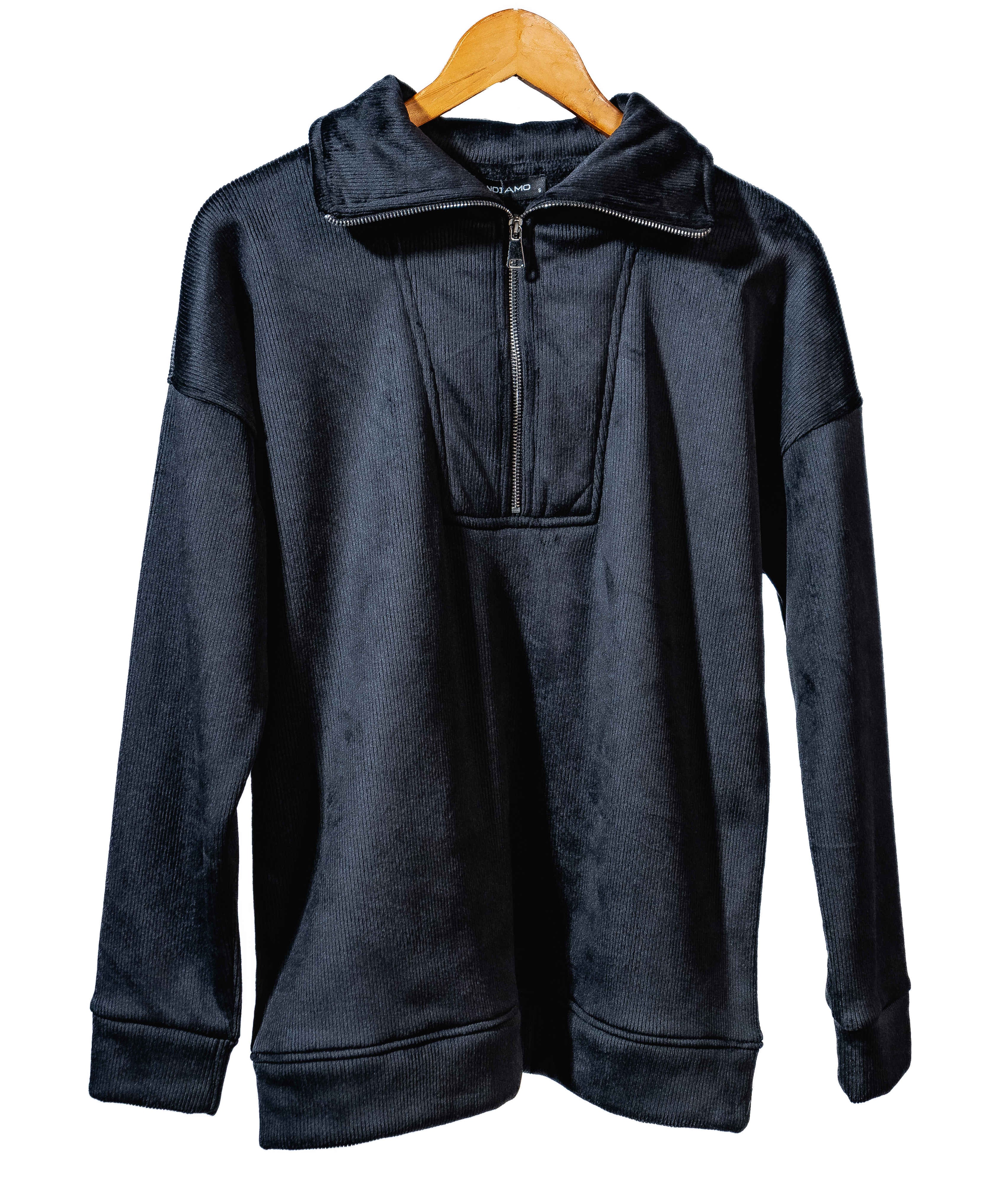 Sweatshirt-Velvet-BLACK