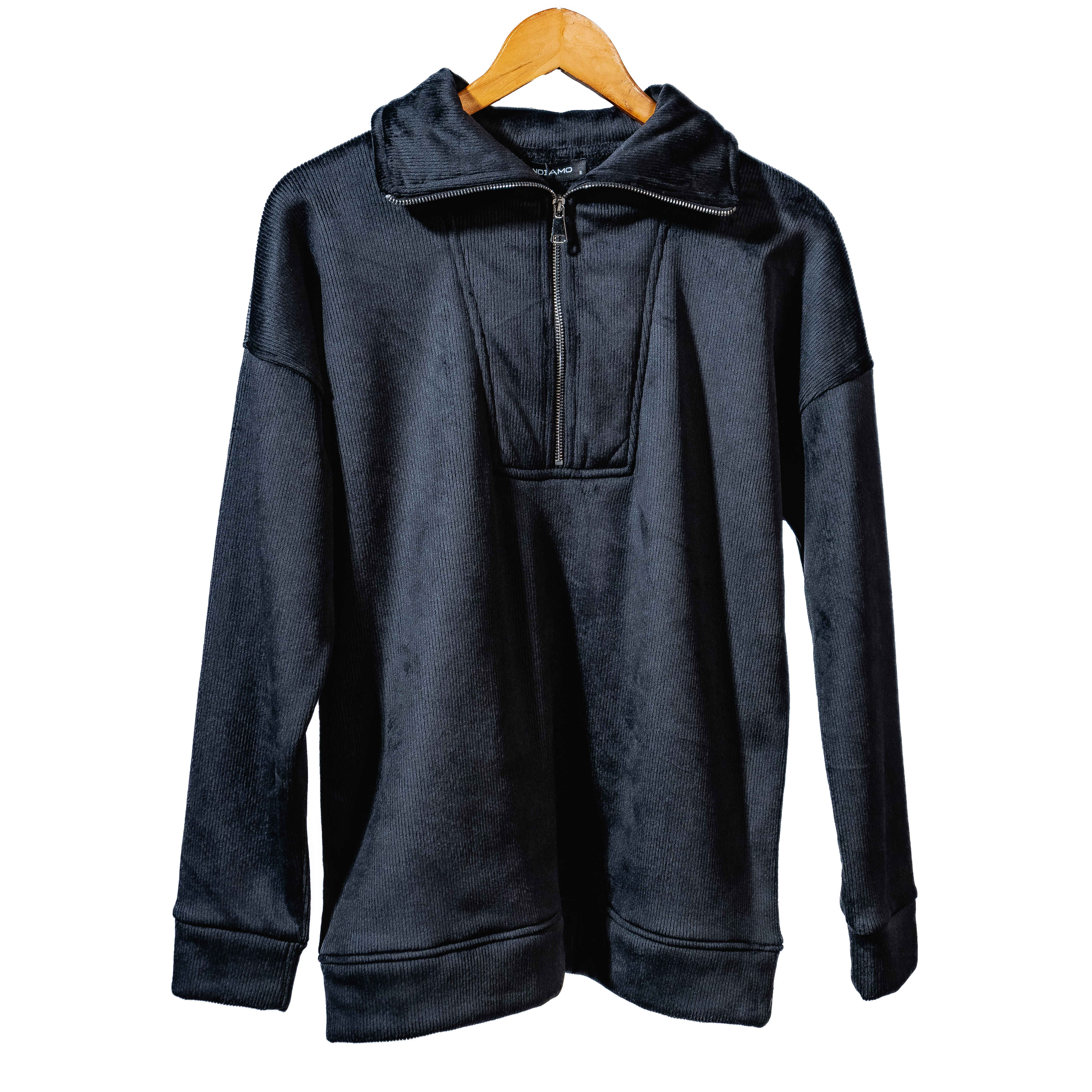 Sweatshirt-Velvet-BLACK