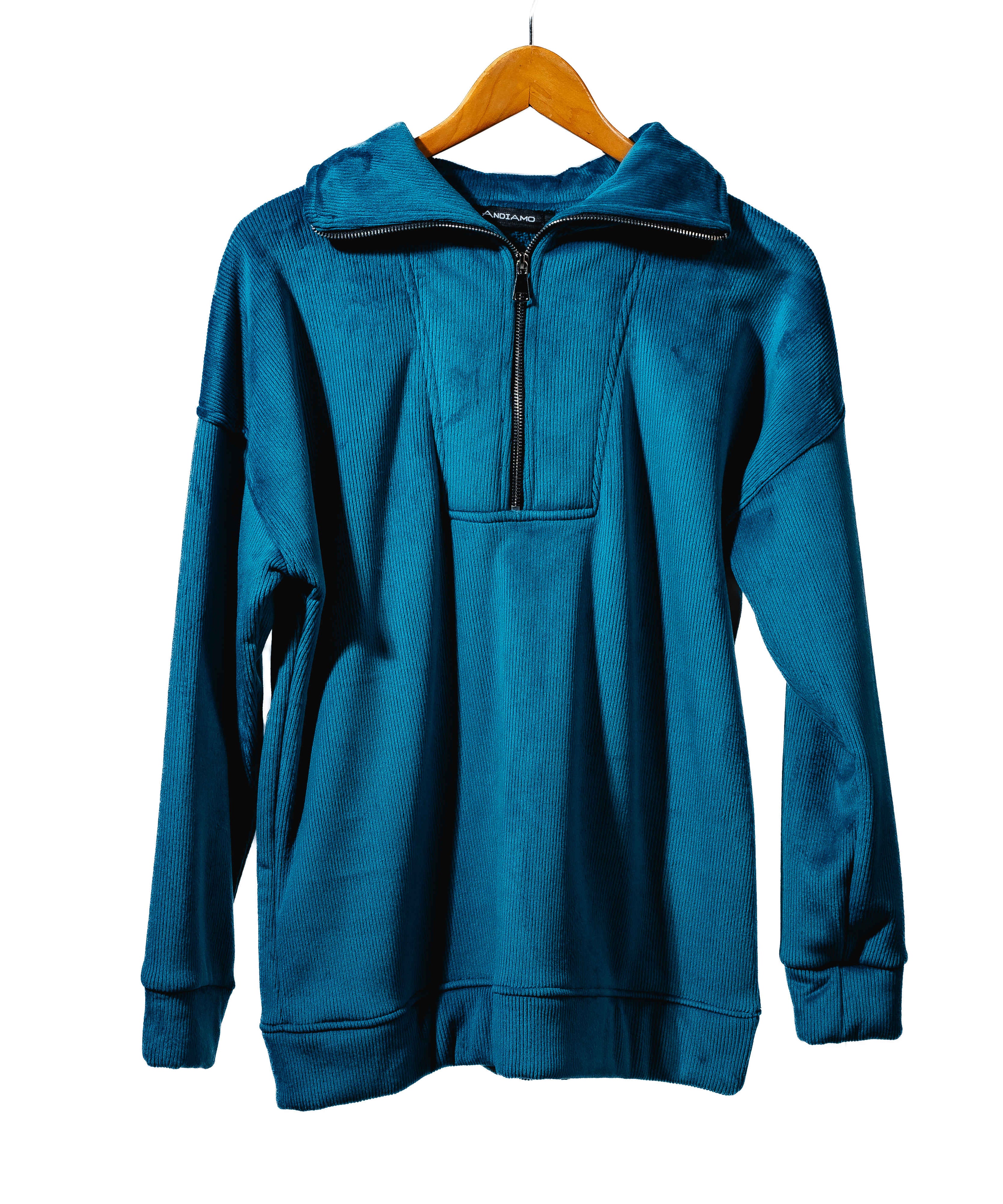 Sweatshirt-Velvet-PETROLE