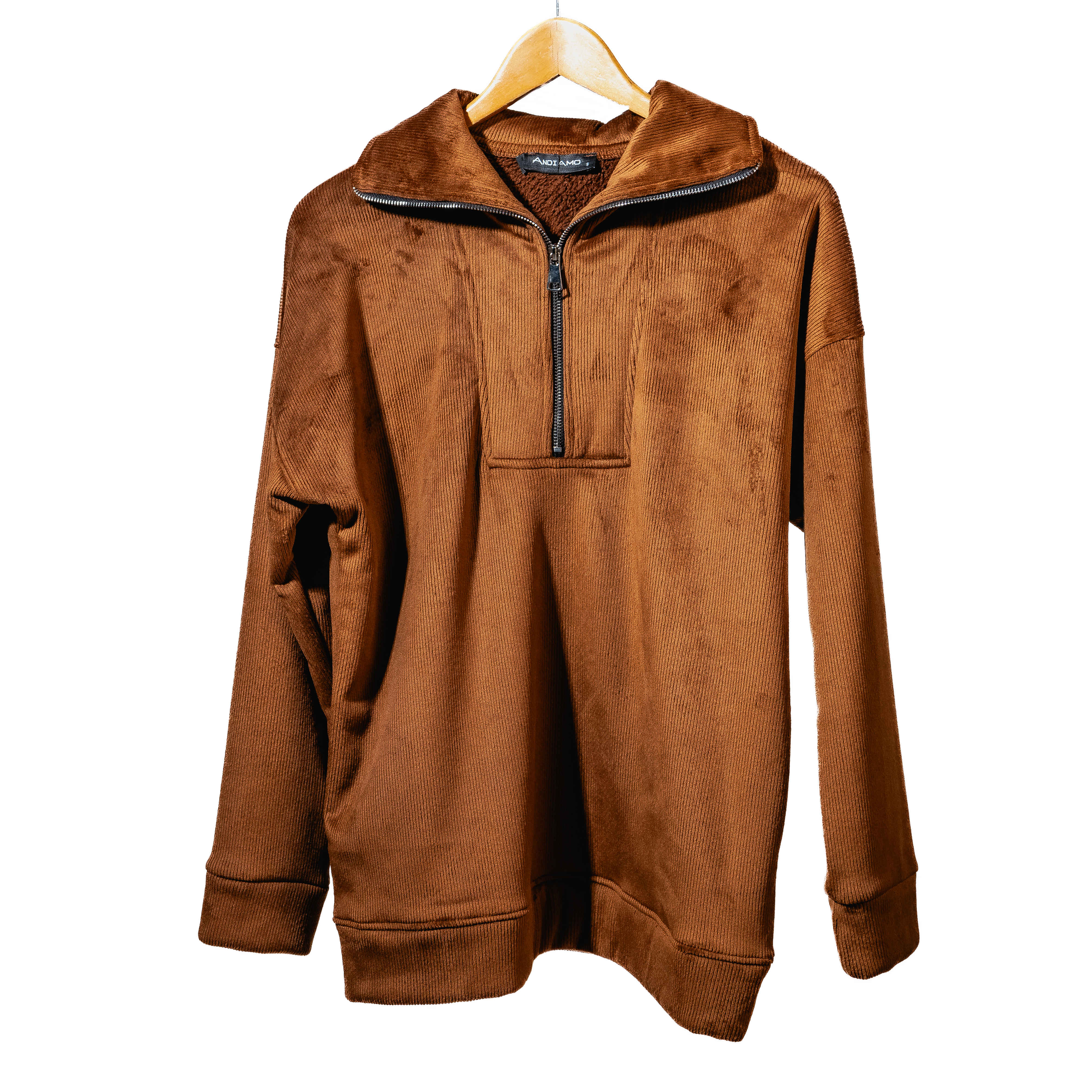 Sweatshirt-Velvet-BROWN