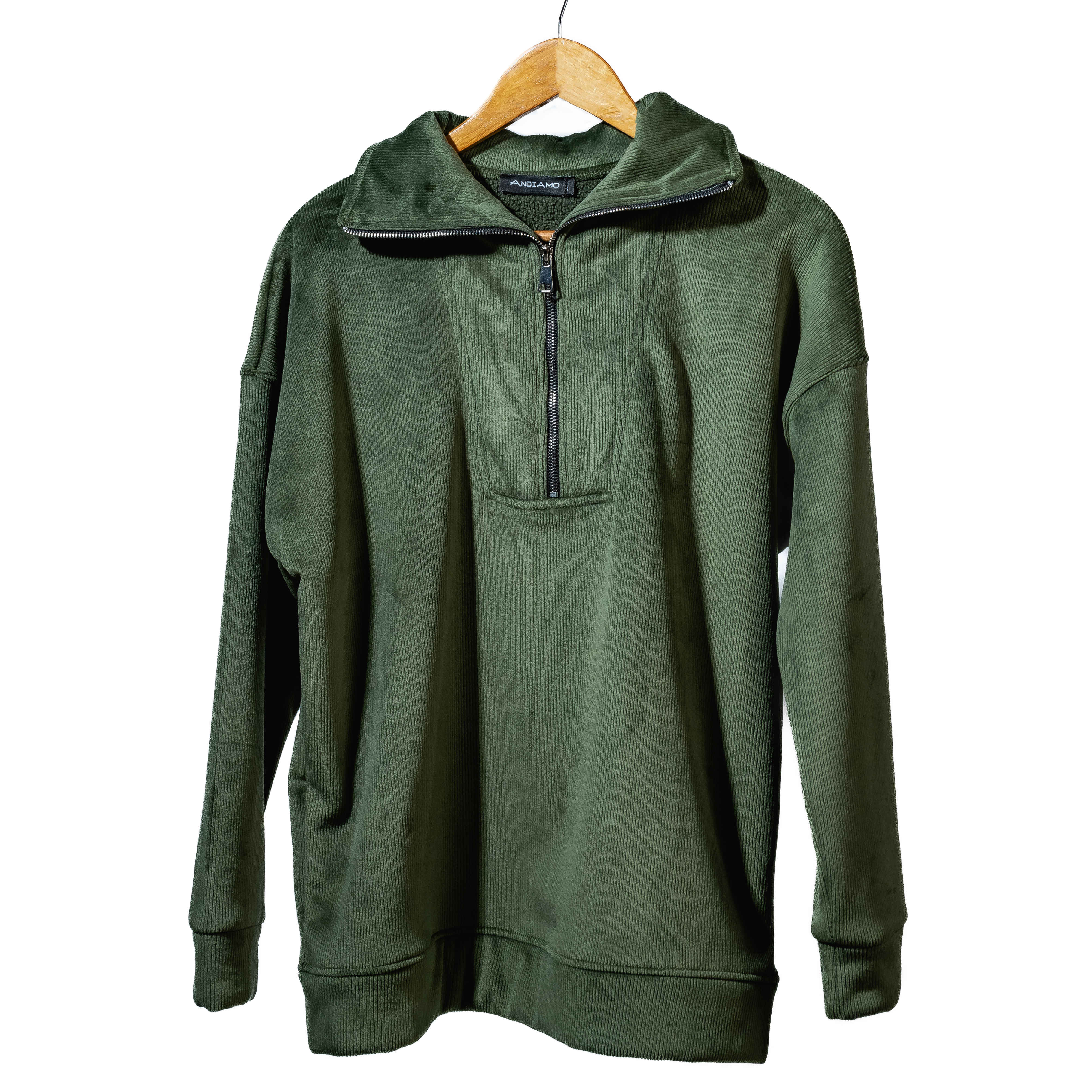 Sweatshirt-Velvet-OLIVE