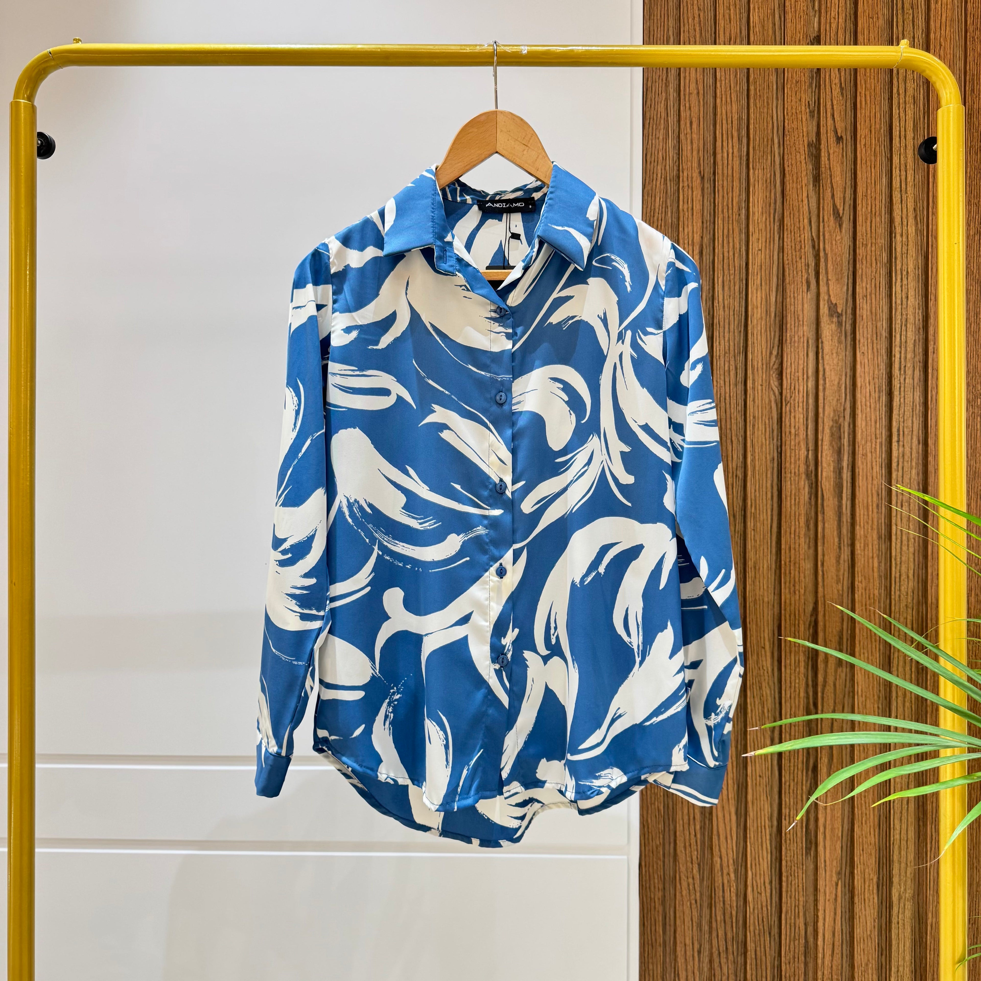 Shirt-satin-BLUE
