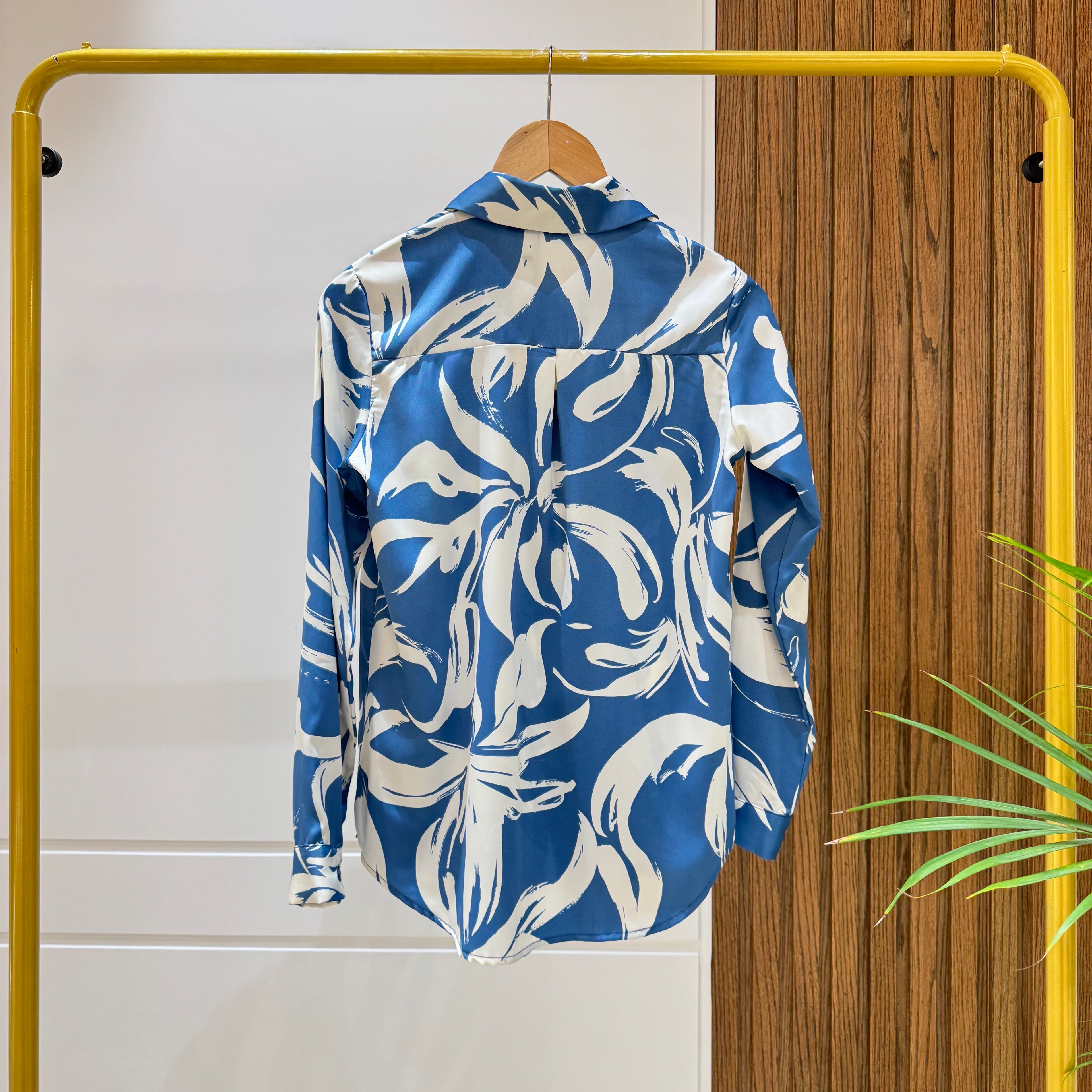 Shirt-satin-BLUE