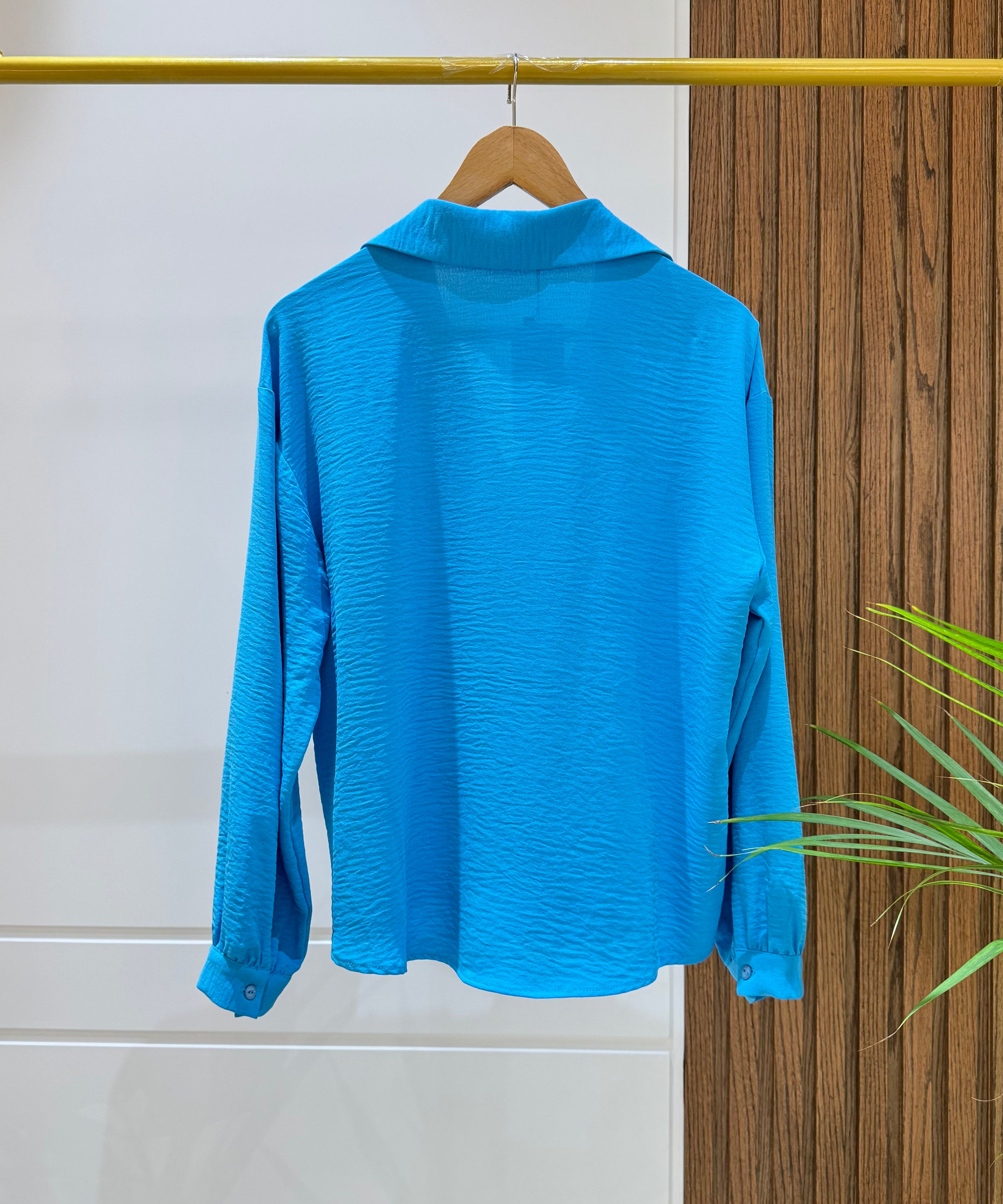 Blouse-Cotton Viscose-TURQUOIS