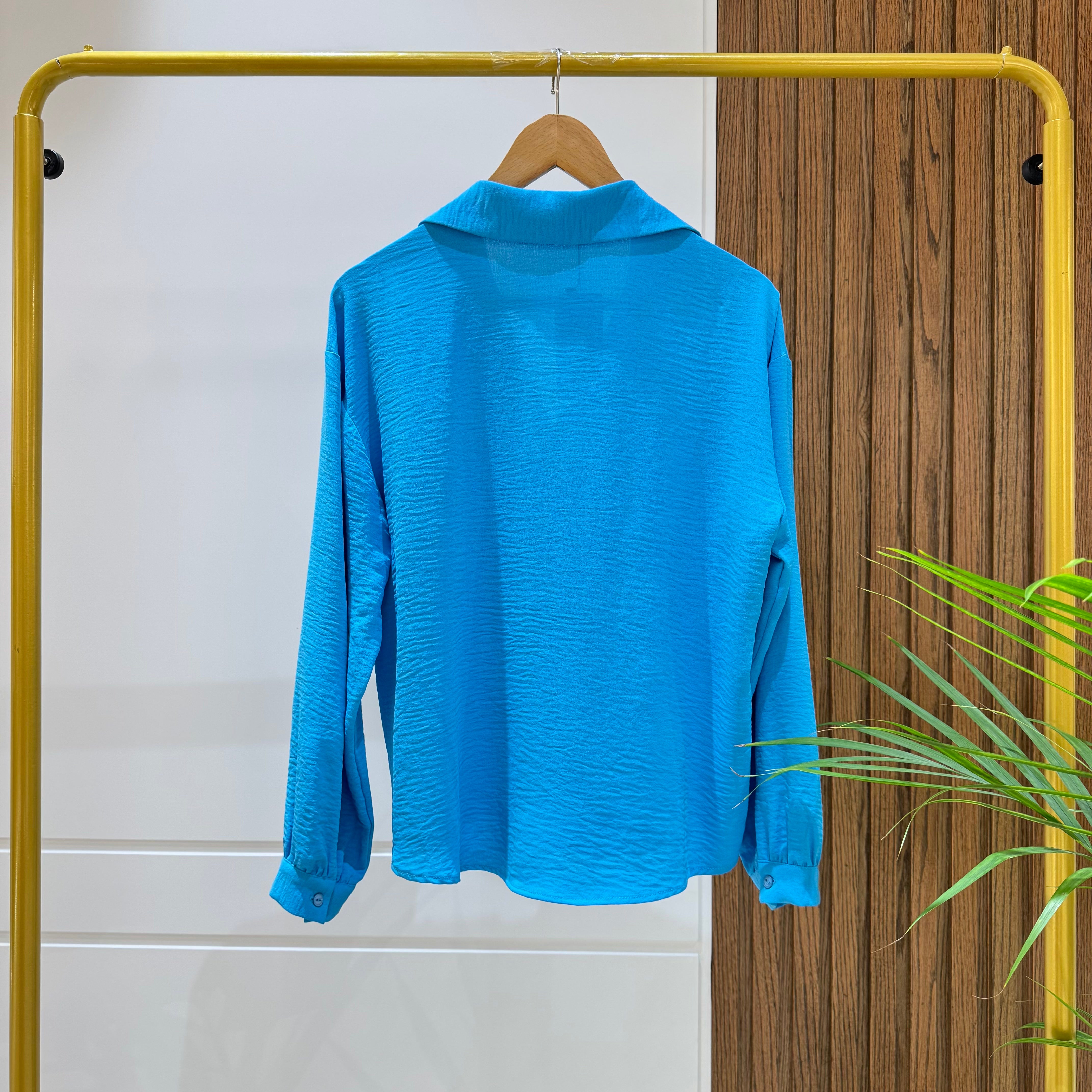 Blouse-Cotton Viscose-TURQUOIS