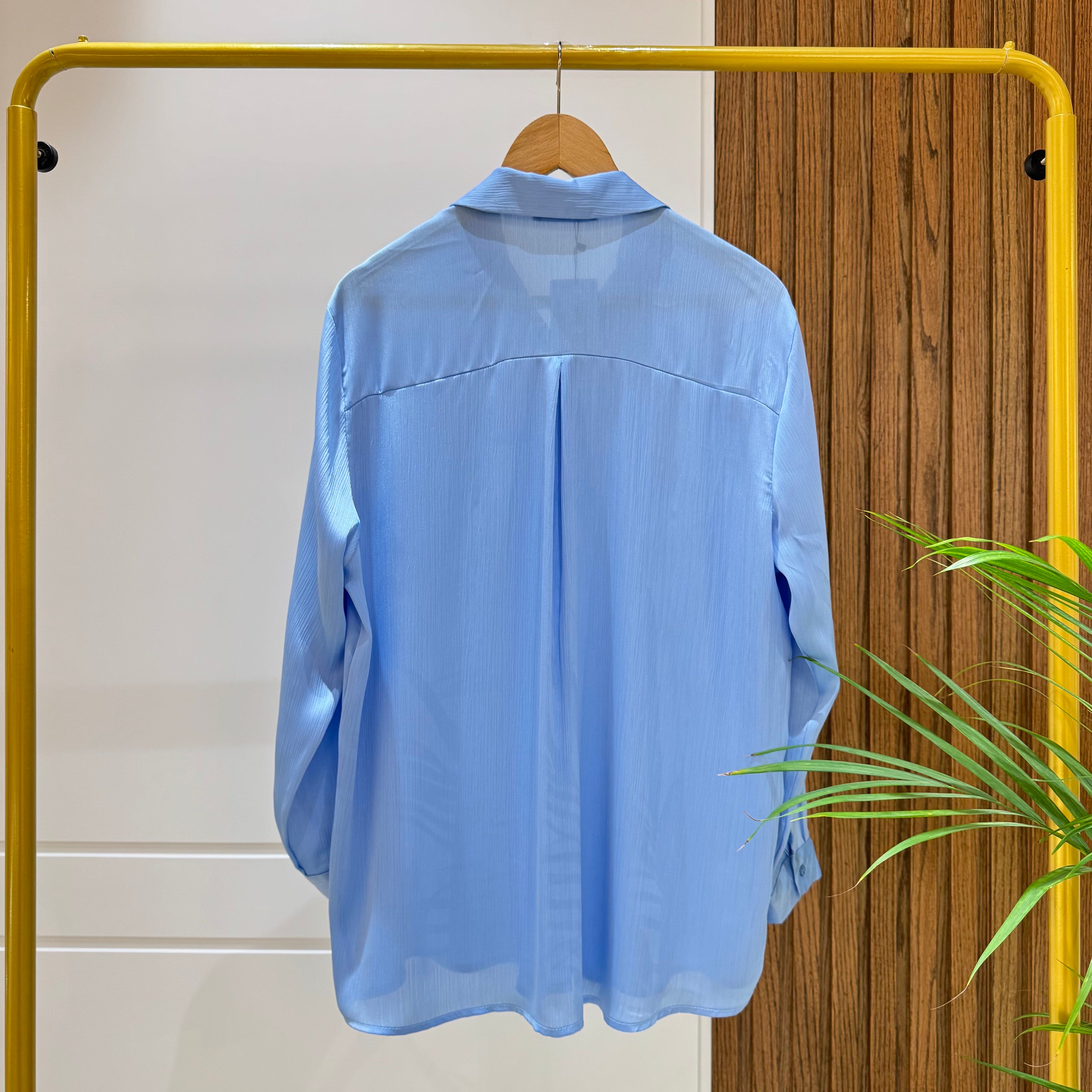 Shirt-satin-SKY BLUE