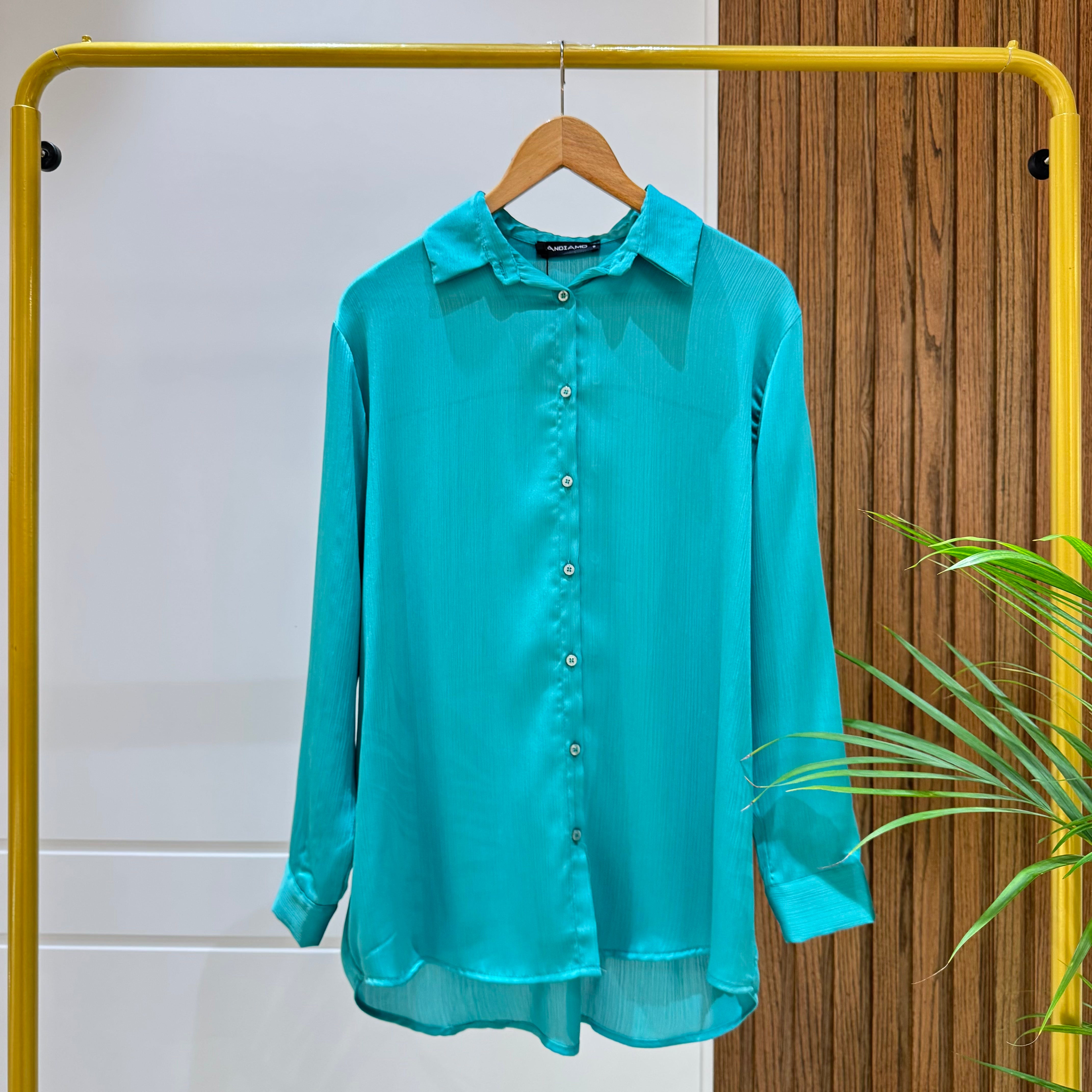 Shirt-satin-GREEN