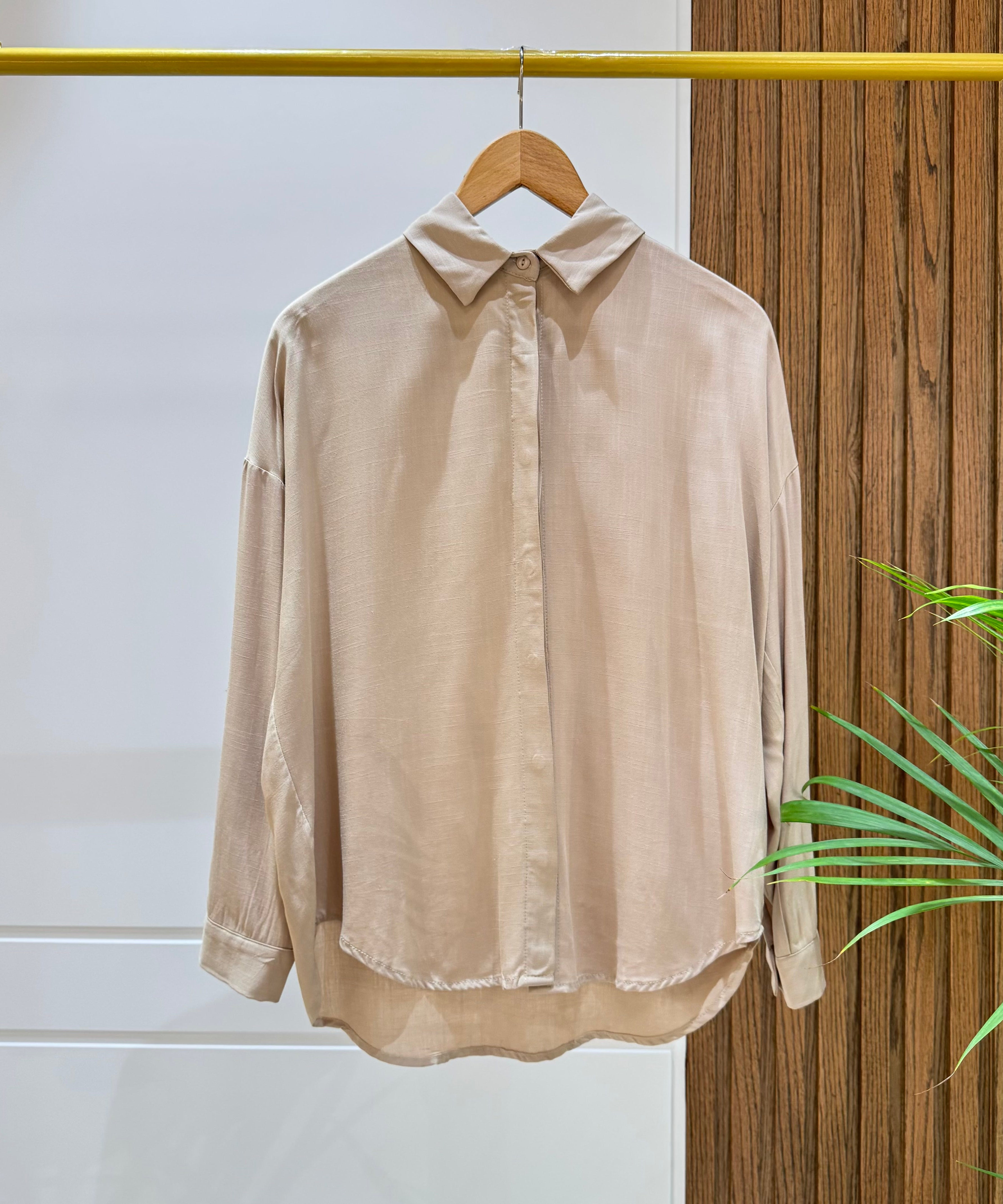 Shirt-Cotton Viscose-BEIGE