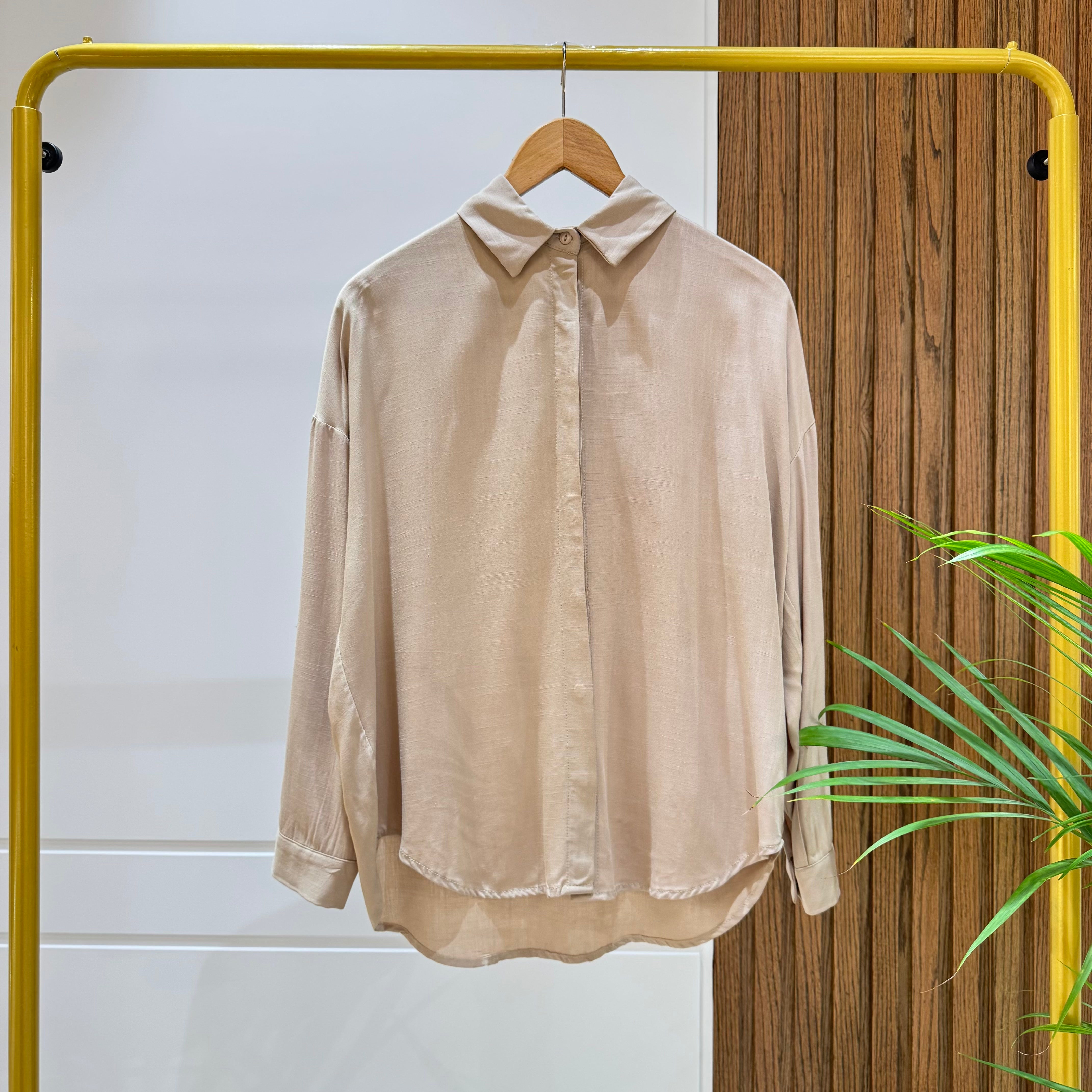 Shirt-Cotton Viscose-BEIGE