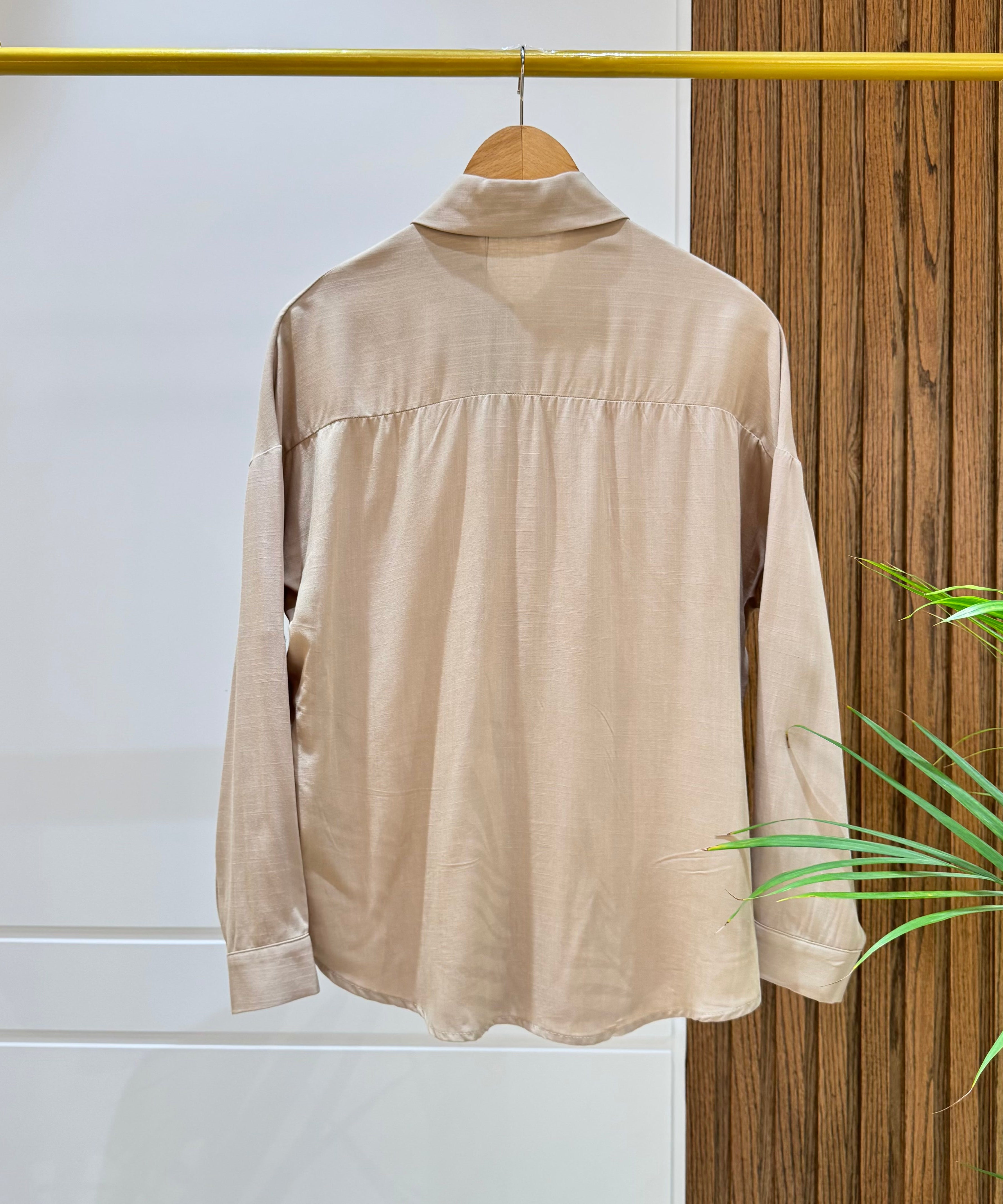 Shirt-Cotton Viscose-BEIGE
