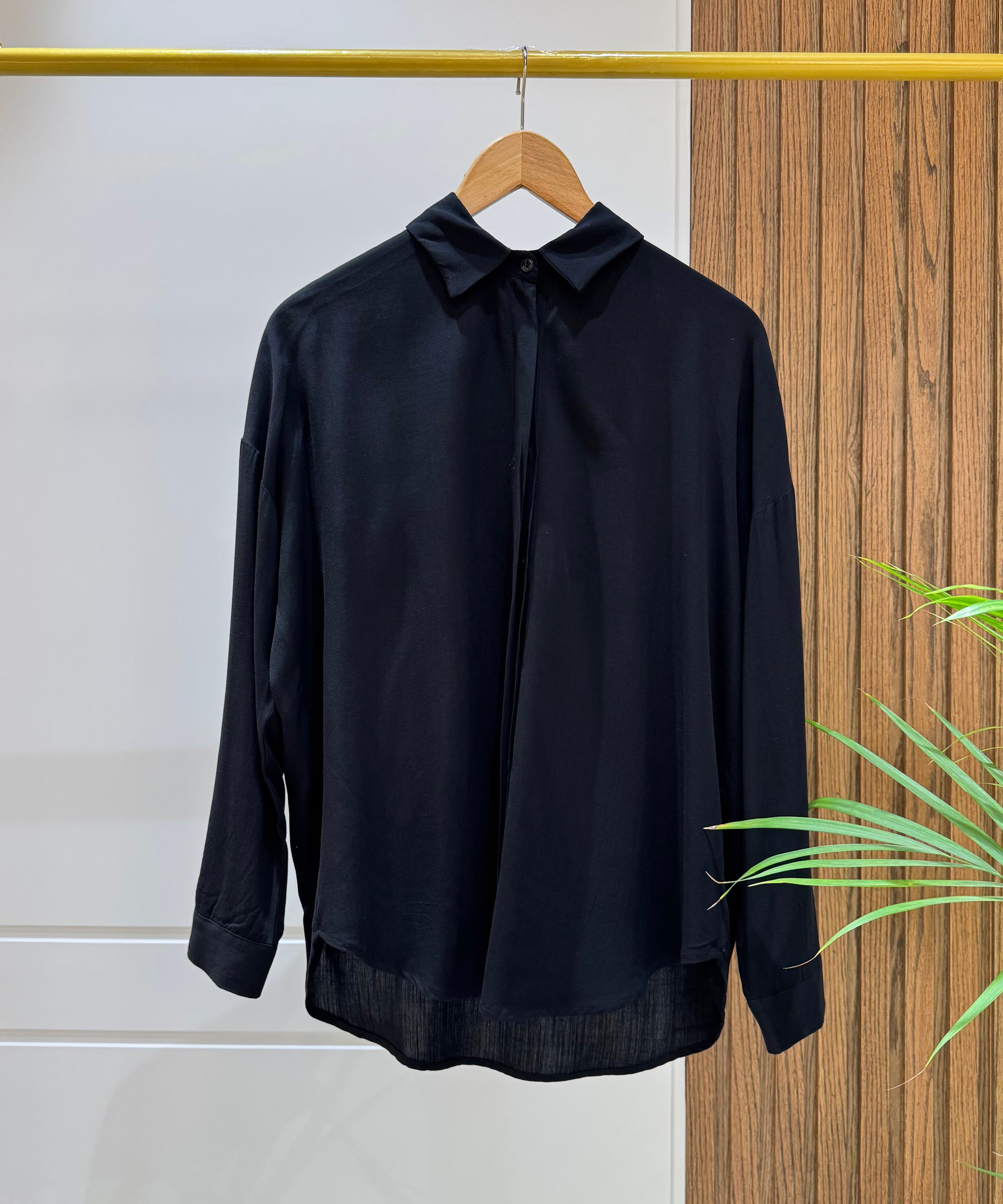 Shirt-Cotton Viscose-BLACK