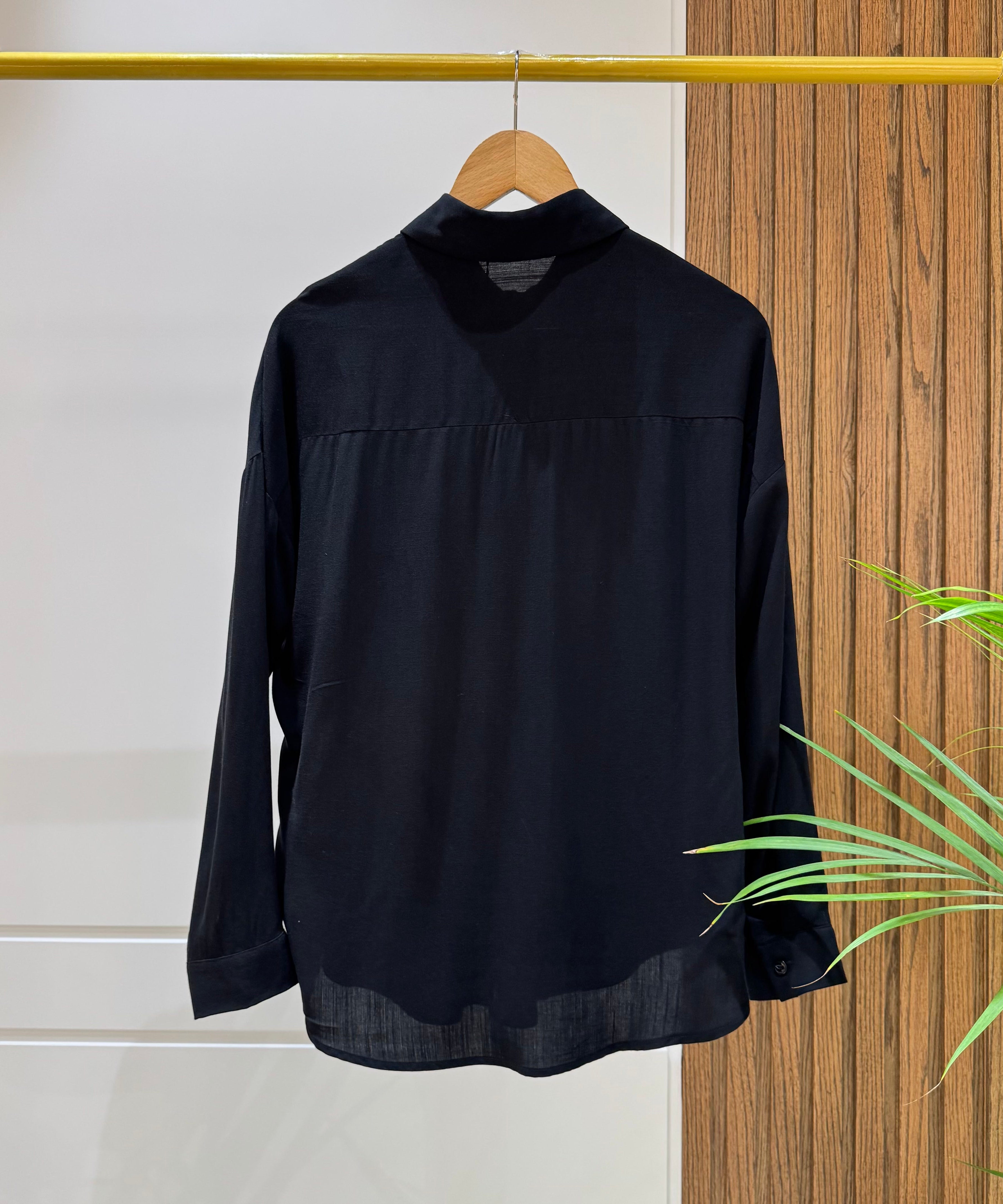 Shirt-Cotton Viscose-BLACK