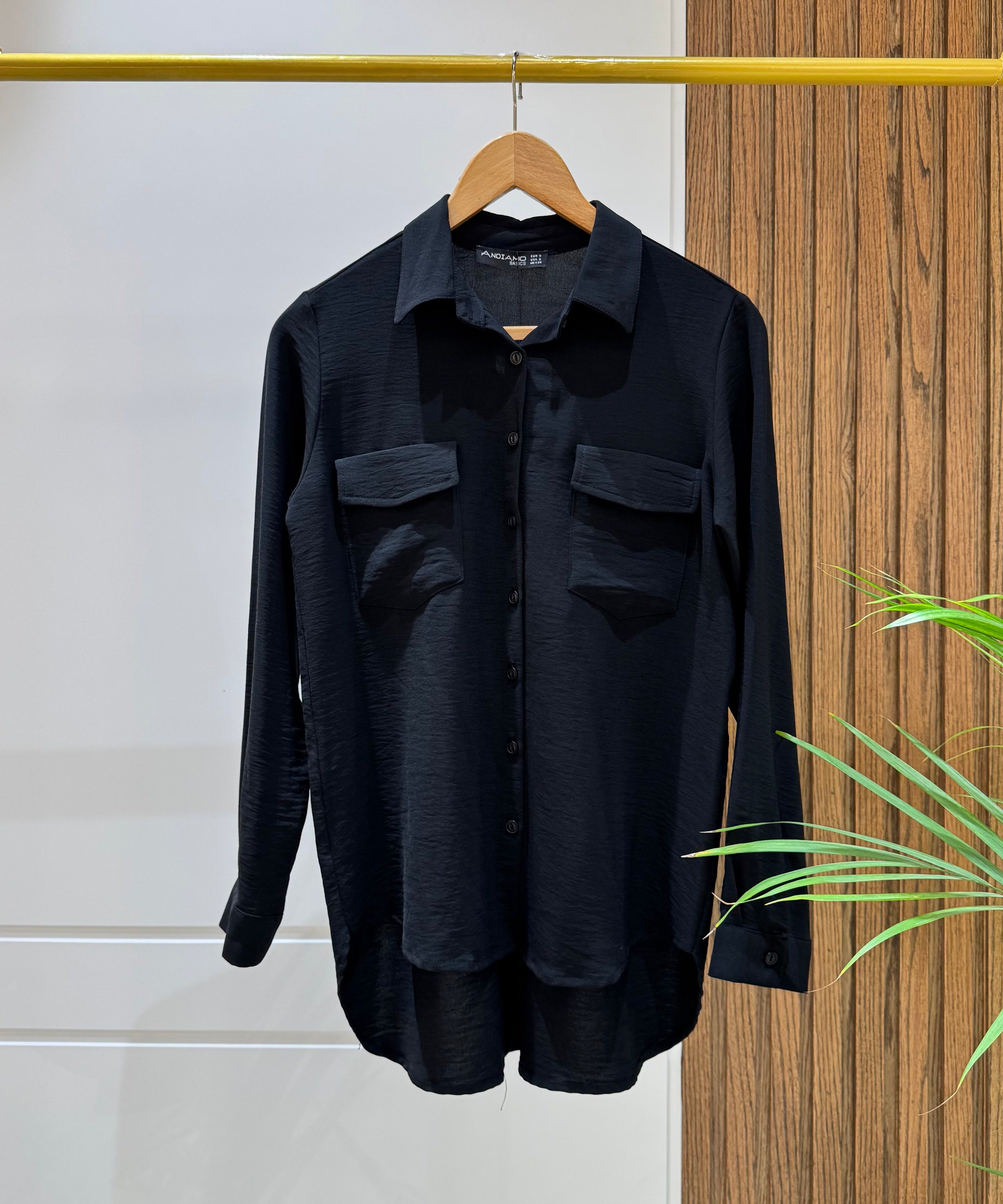 Shirt-Cotton Viscose-BLACK