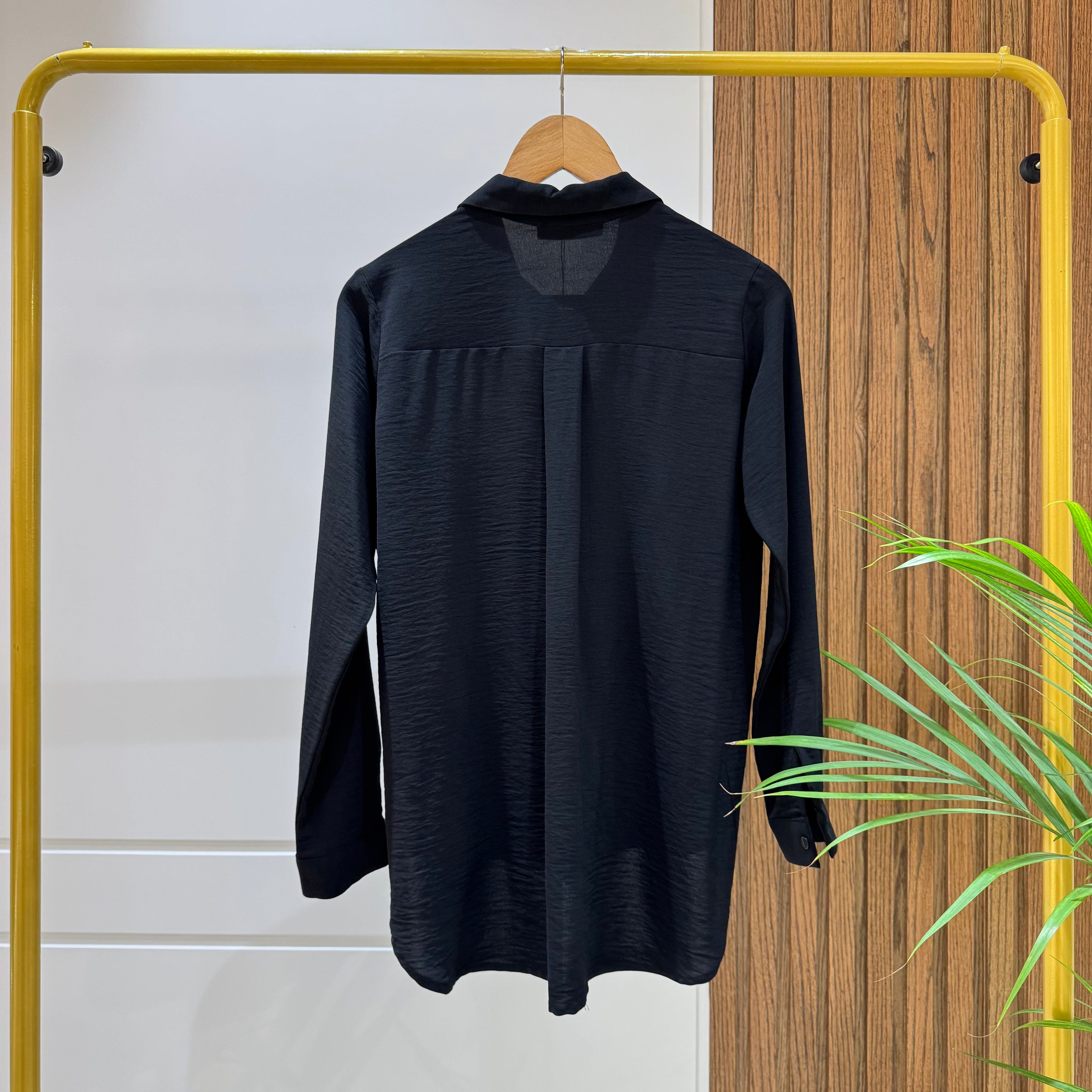 Shirt-Cotton Viscose-BLACK