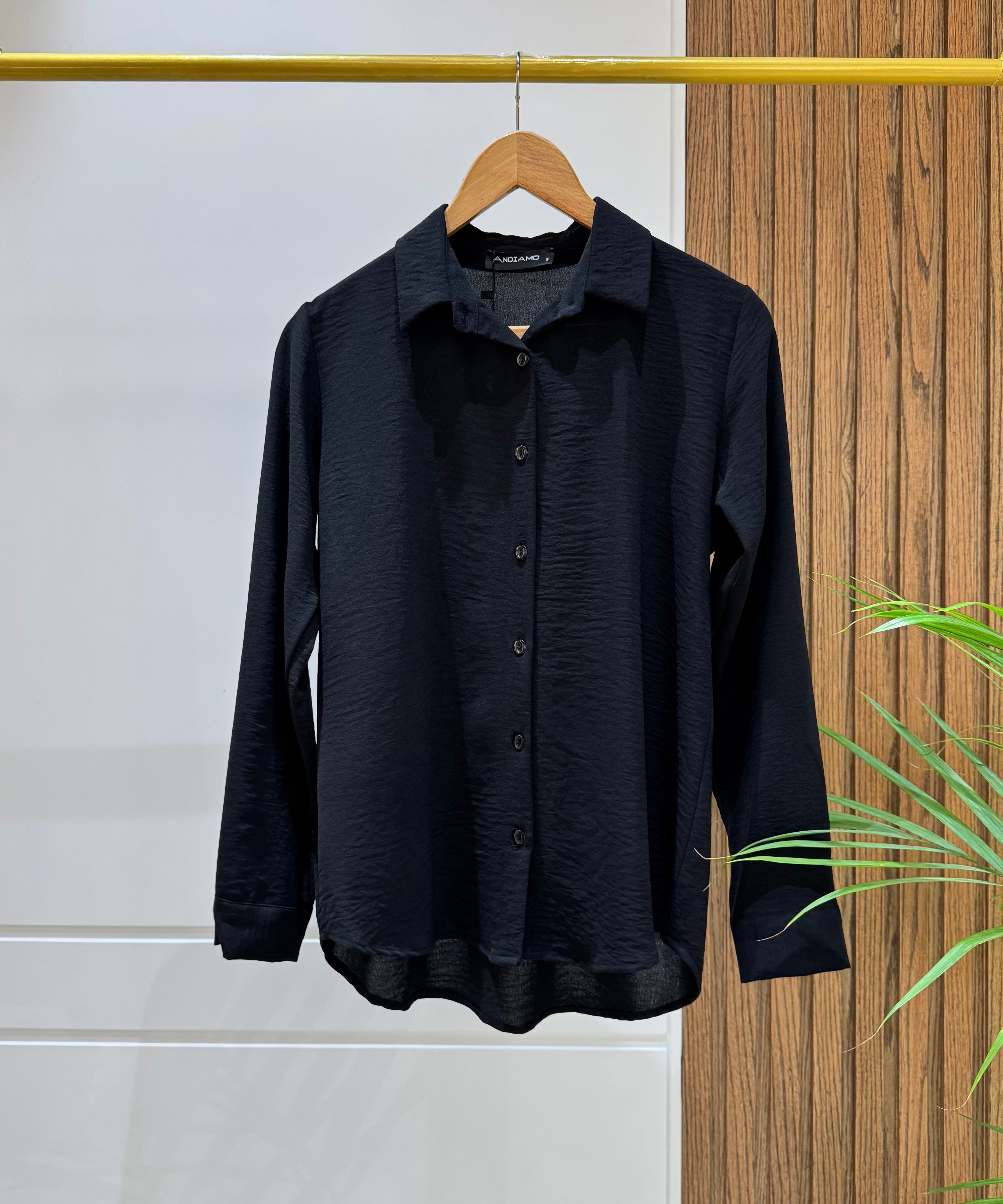 Shirt-Cotton Viscose-BLACK