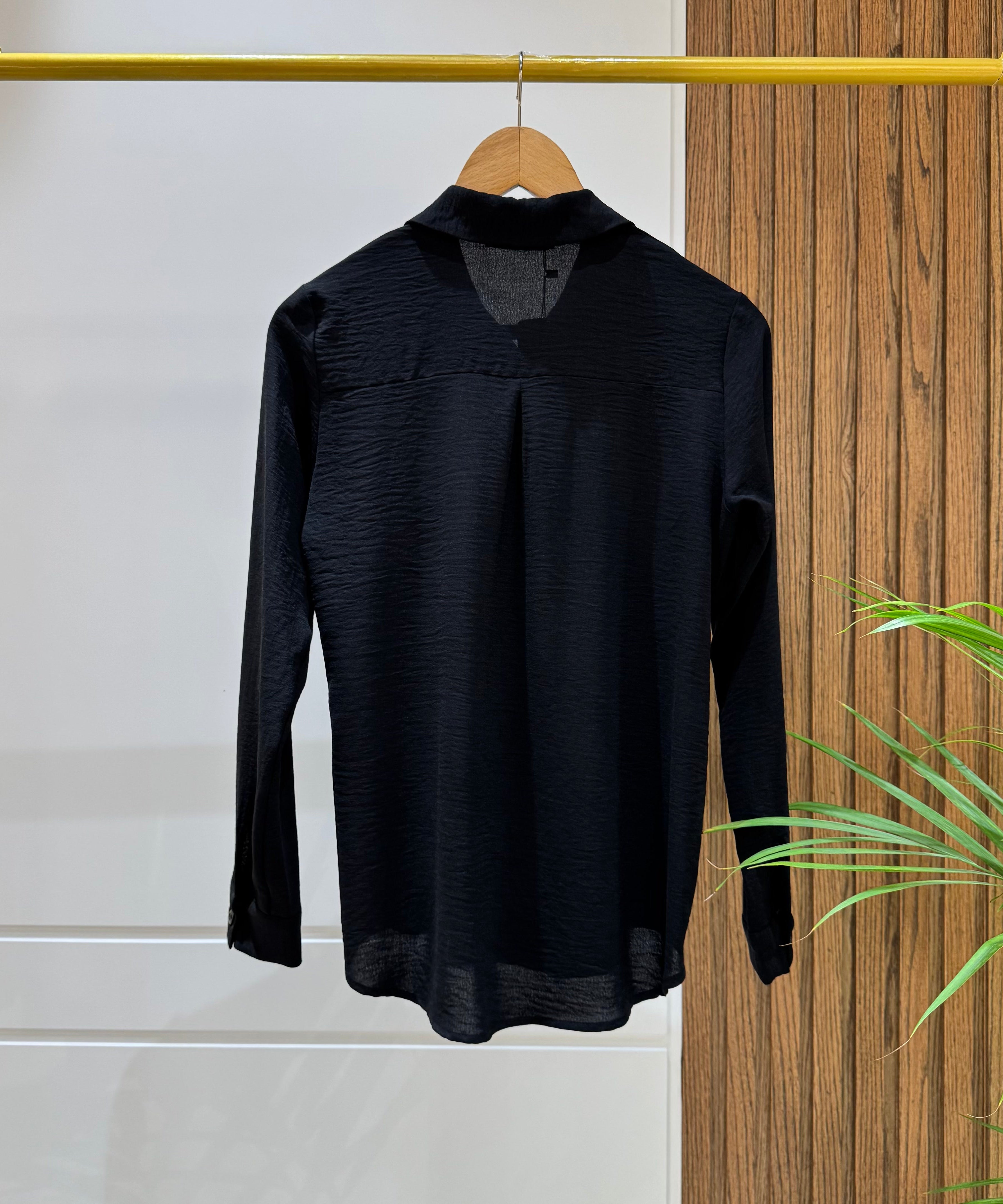 Shirt-Cotton Viscose-BLACK