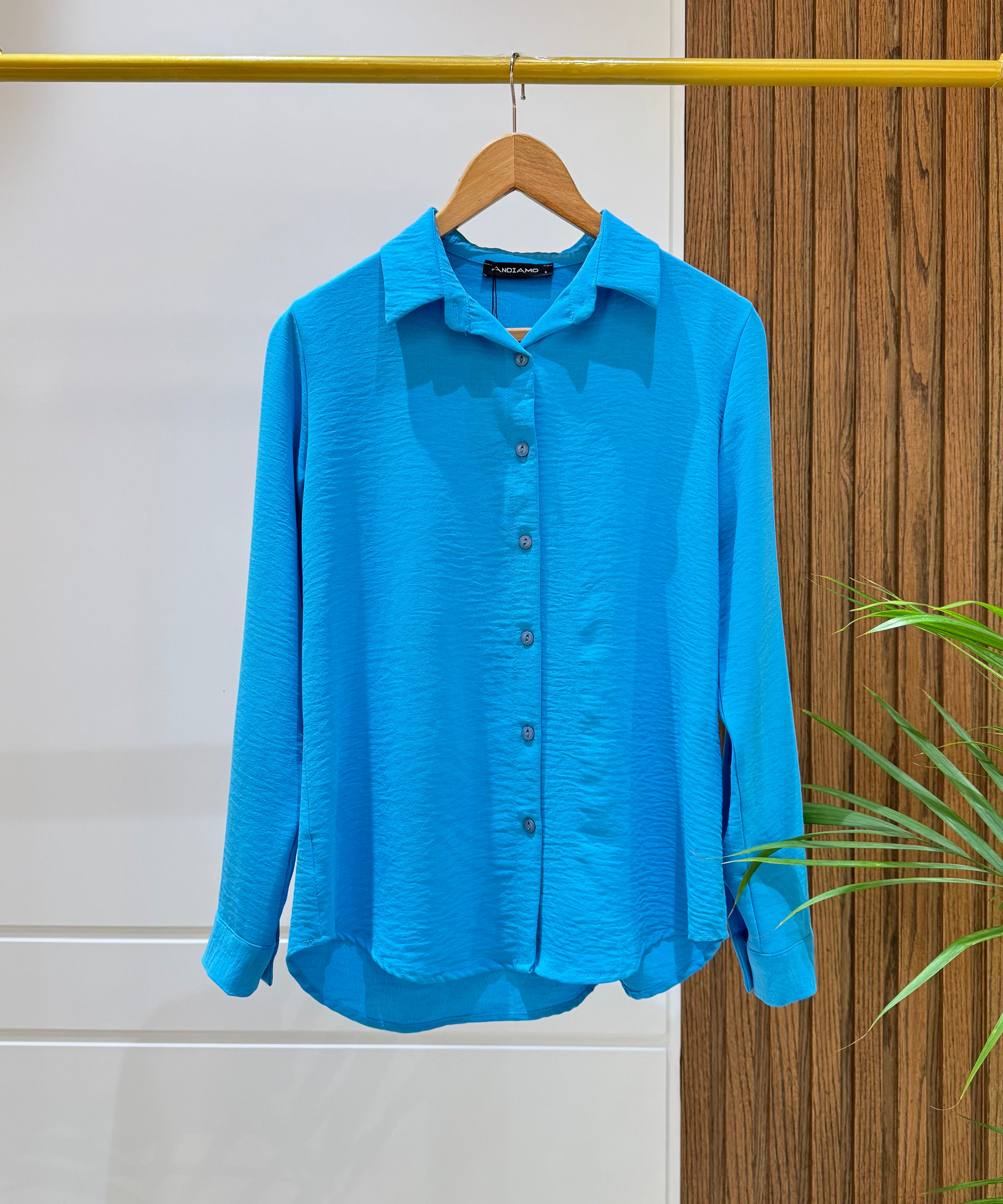 Shirt-Cotton Viscose-BLUE