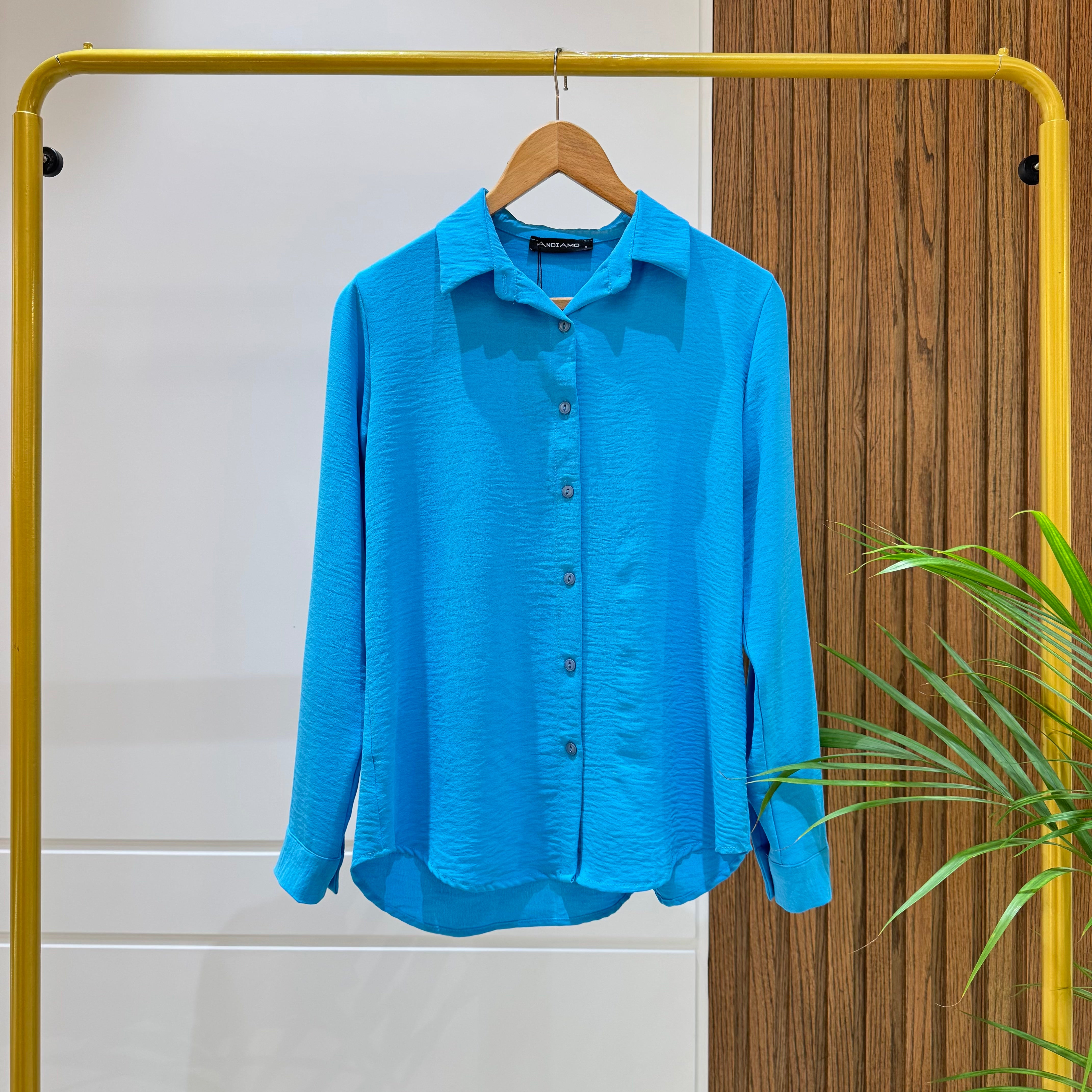 Shirt-Cotton Viscose-BLUE
