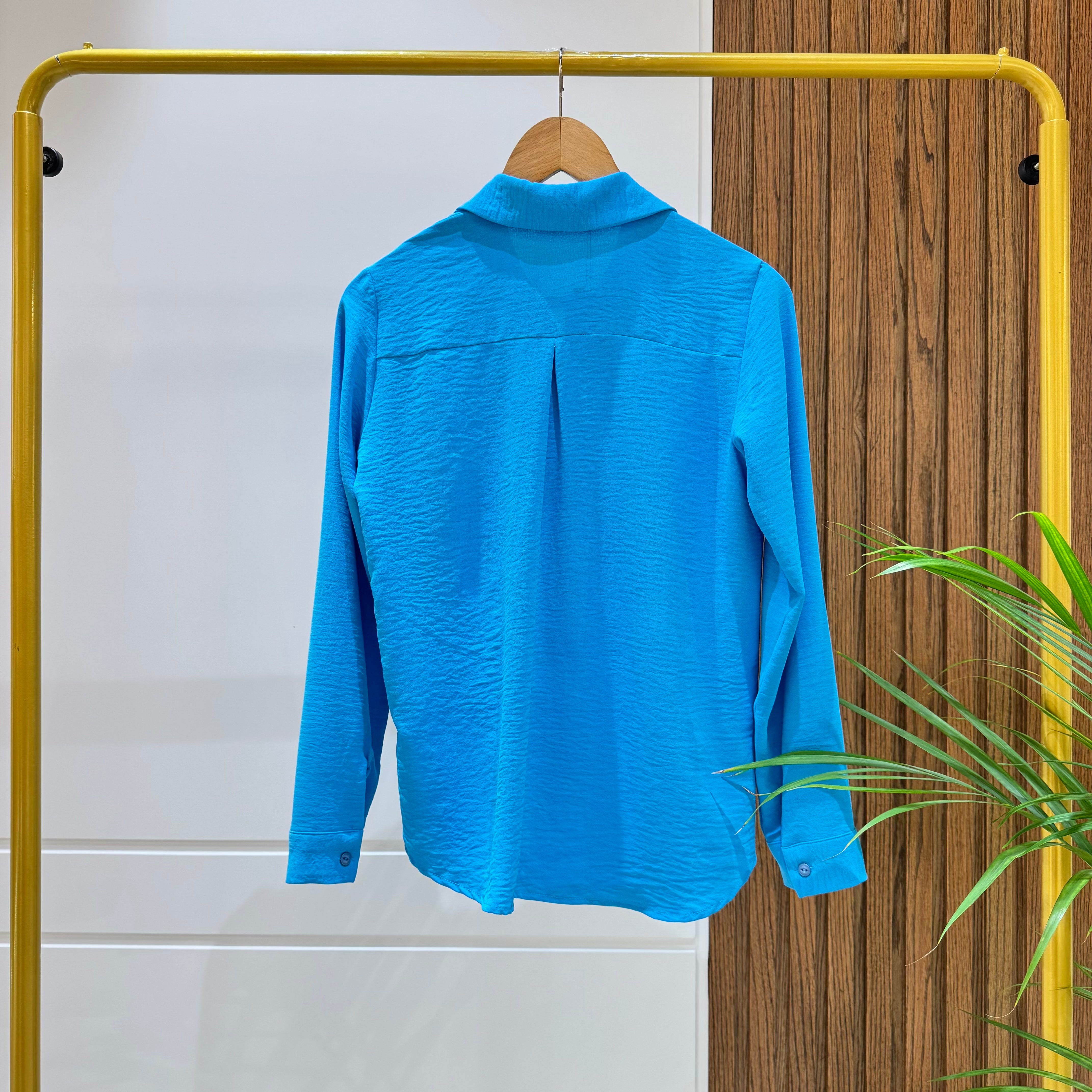 Shirt-Cotton Viscose-BLUE