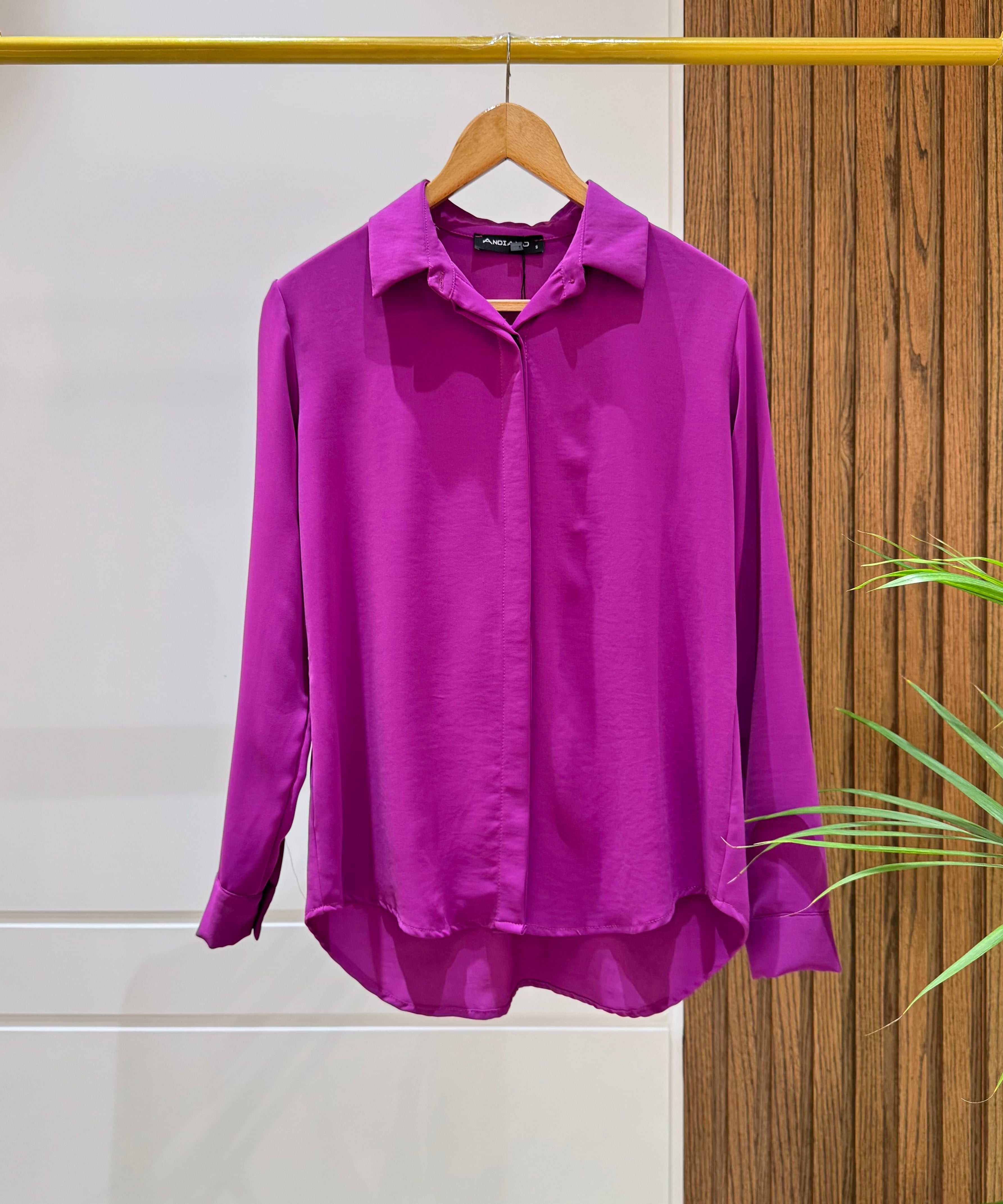 Shirt-Cotton Viscose-FUCHSIA