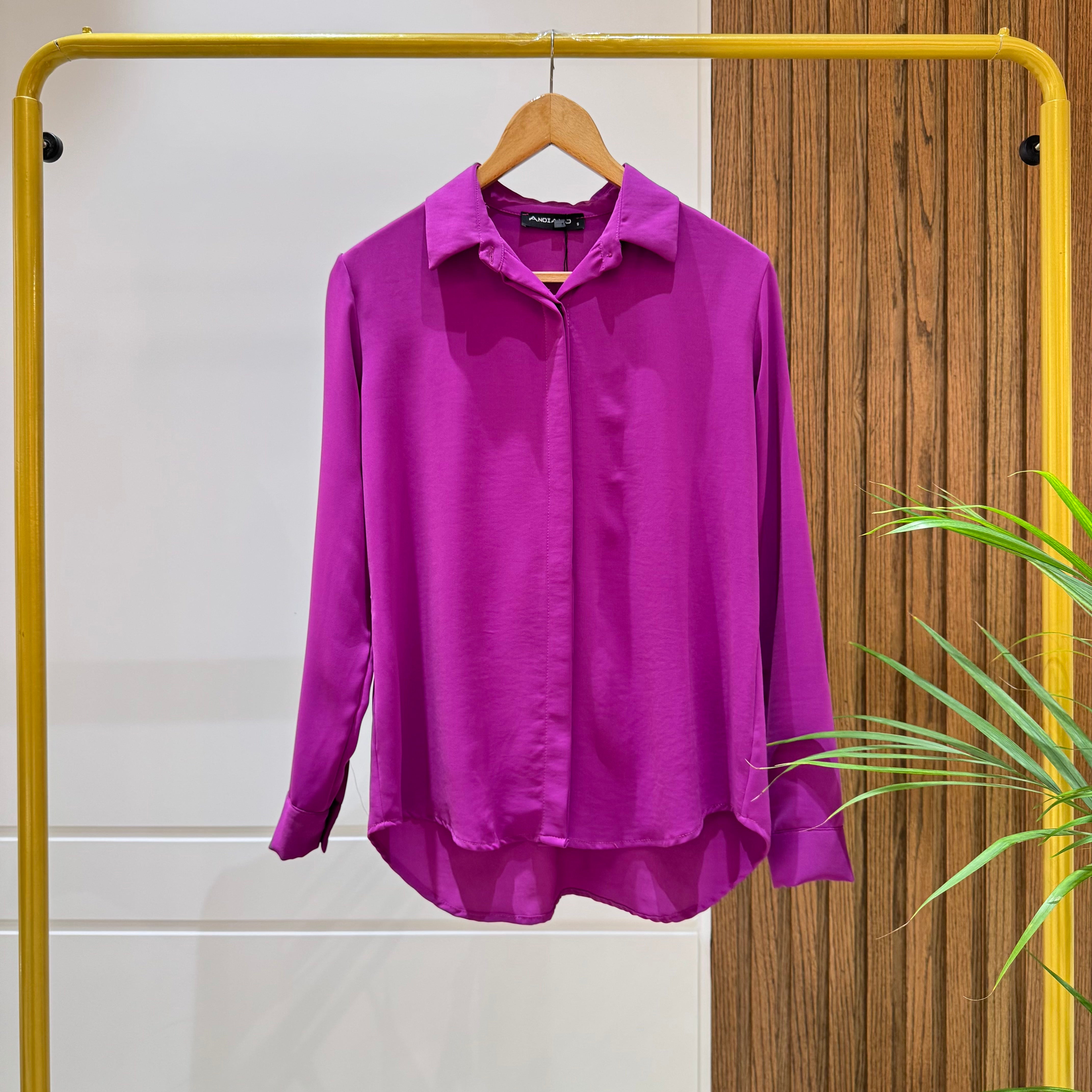 Shirt-Cotton Viscose-FUCHSIA