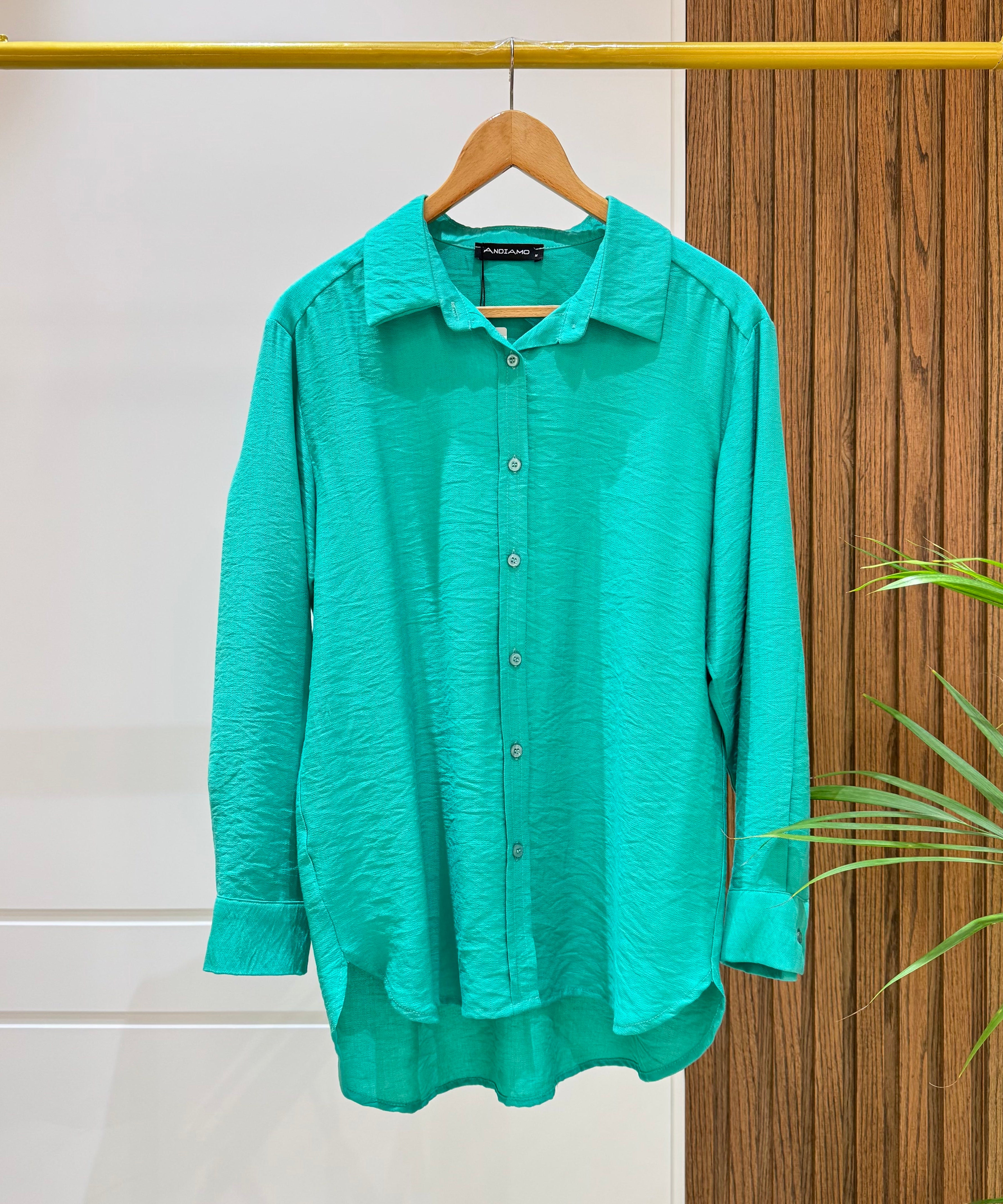 Shirt-Cotton Viscose-GREEN