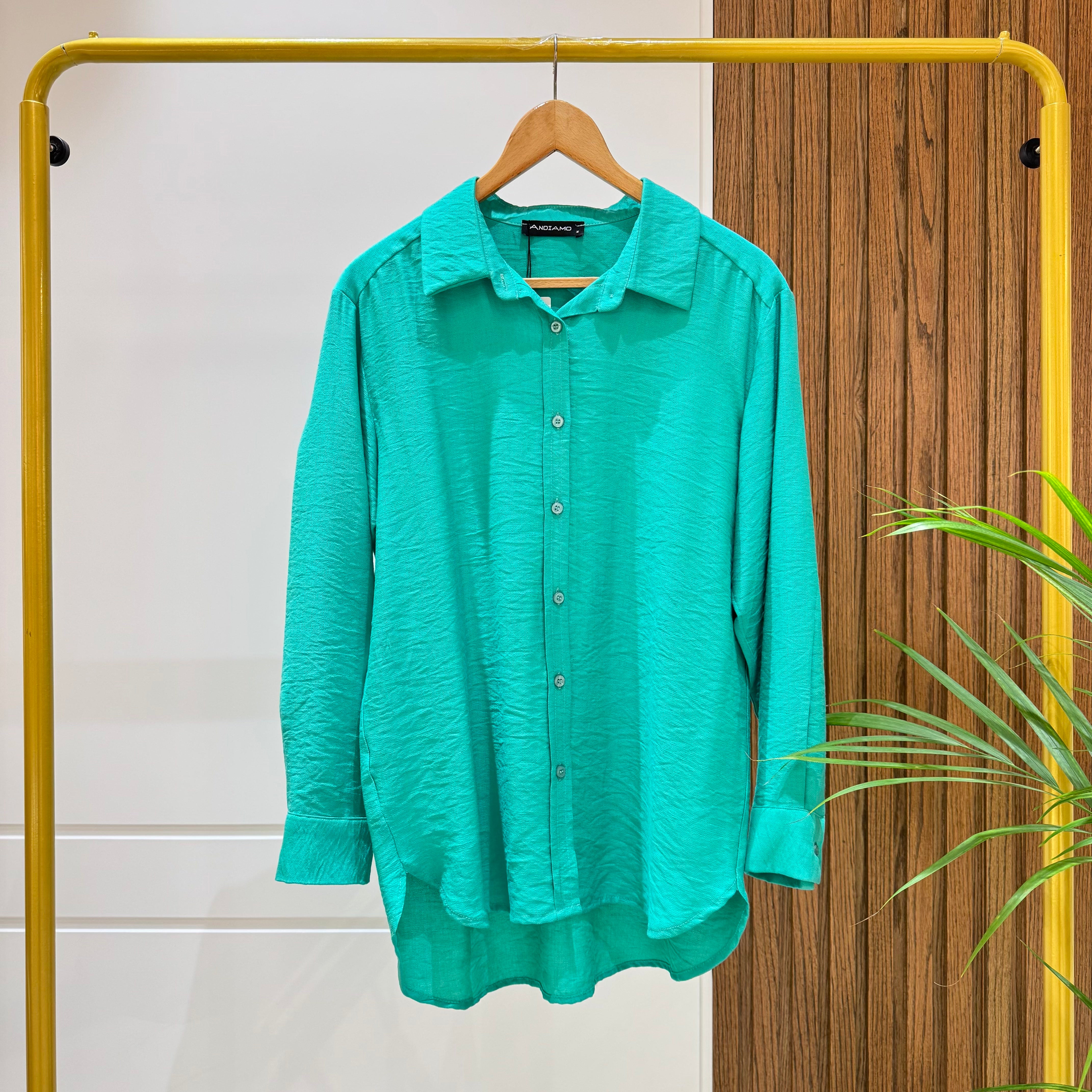 Shirt-Cotton Viscose-GREEN