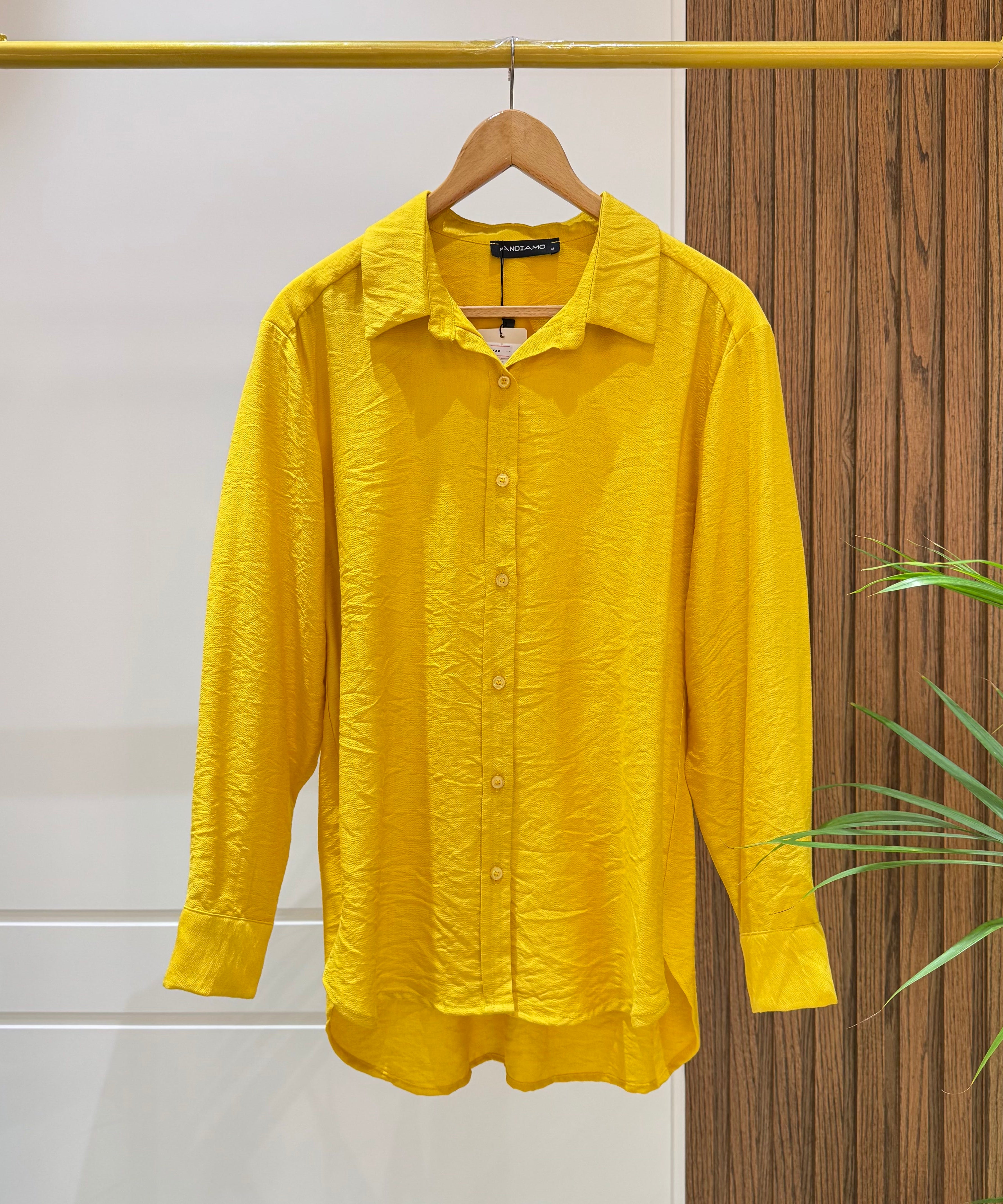 Shirt-Cotton Viscose-YELLOW