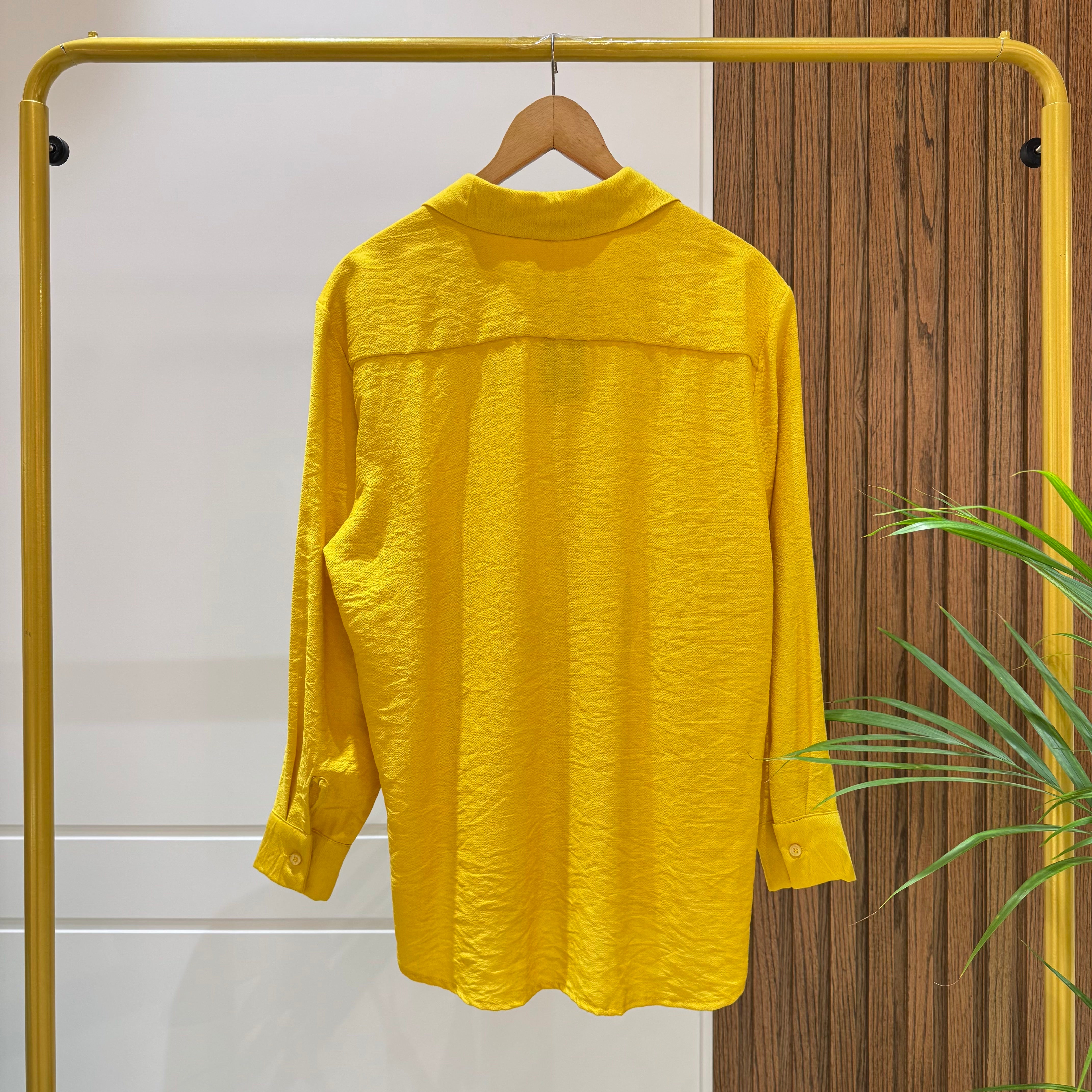 Shirt-Cotton Viscose-YELLOW