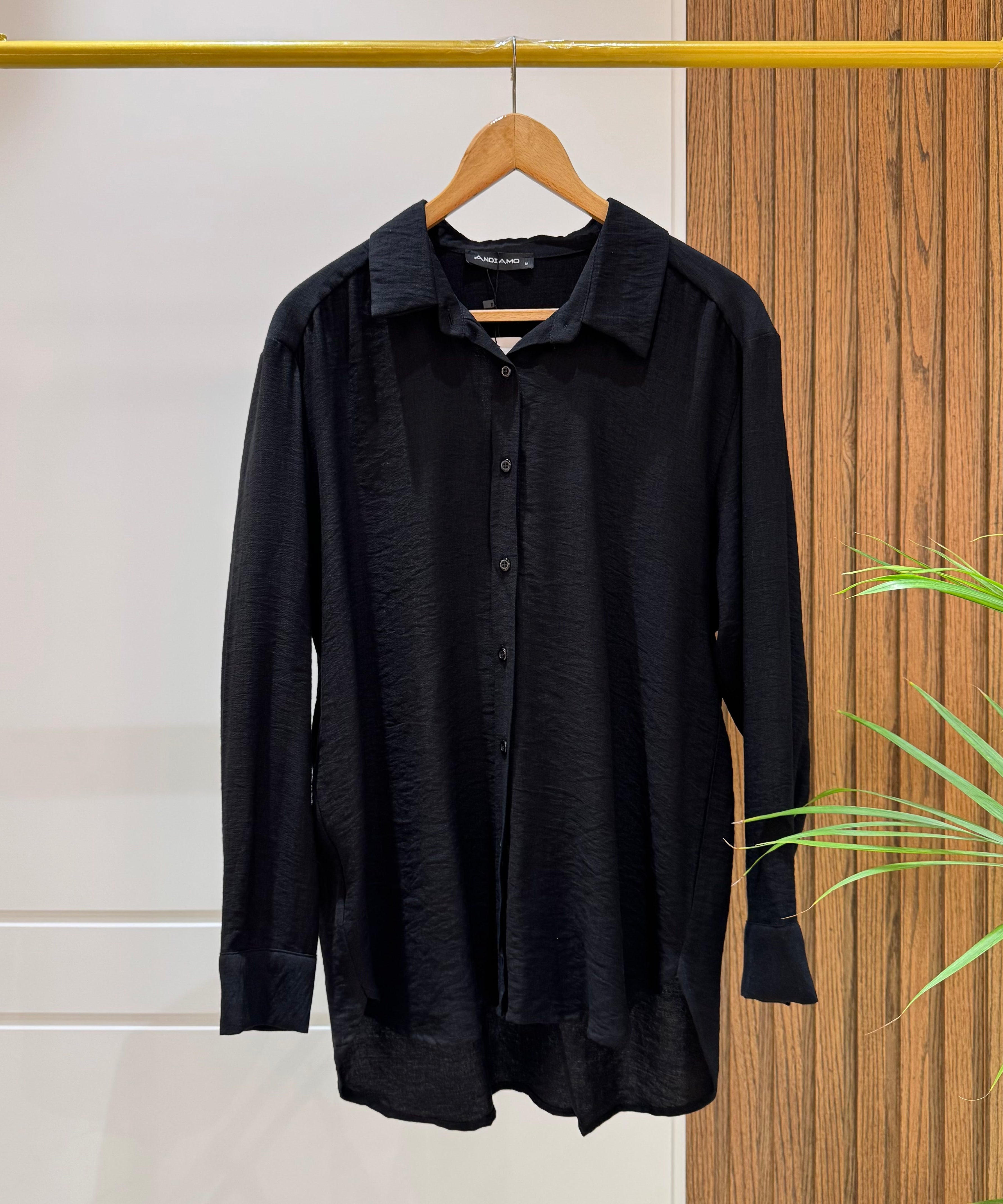 Shirt-Cotton Viscose-BLACK