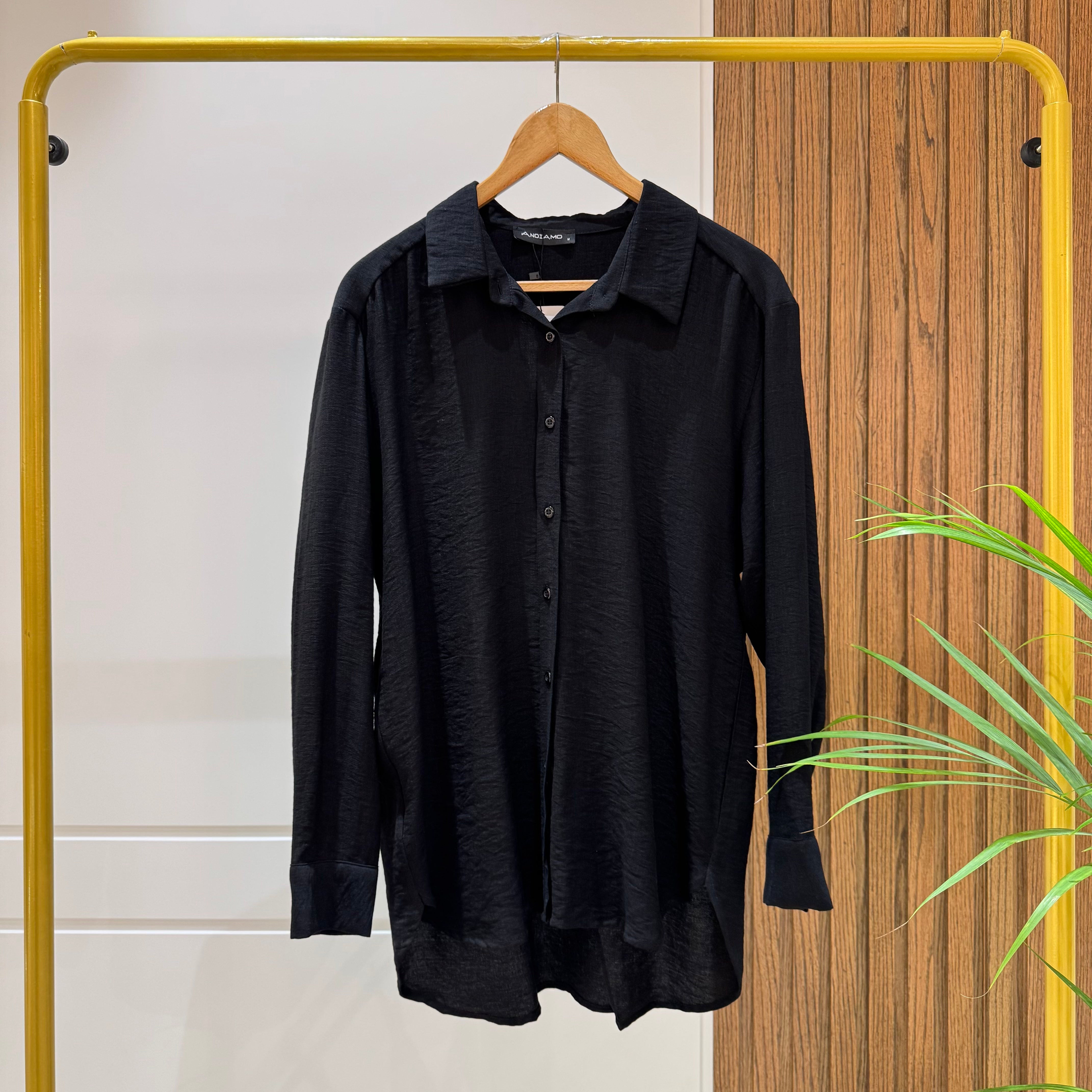 Shirt-Cotton Viscose-BLACK