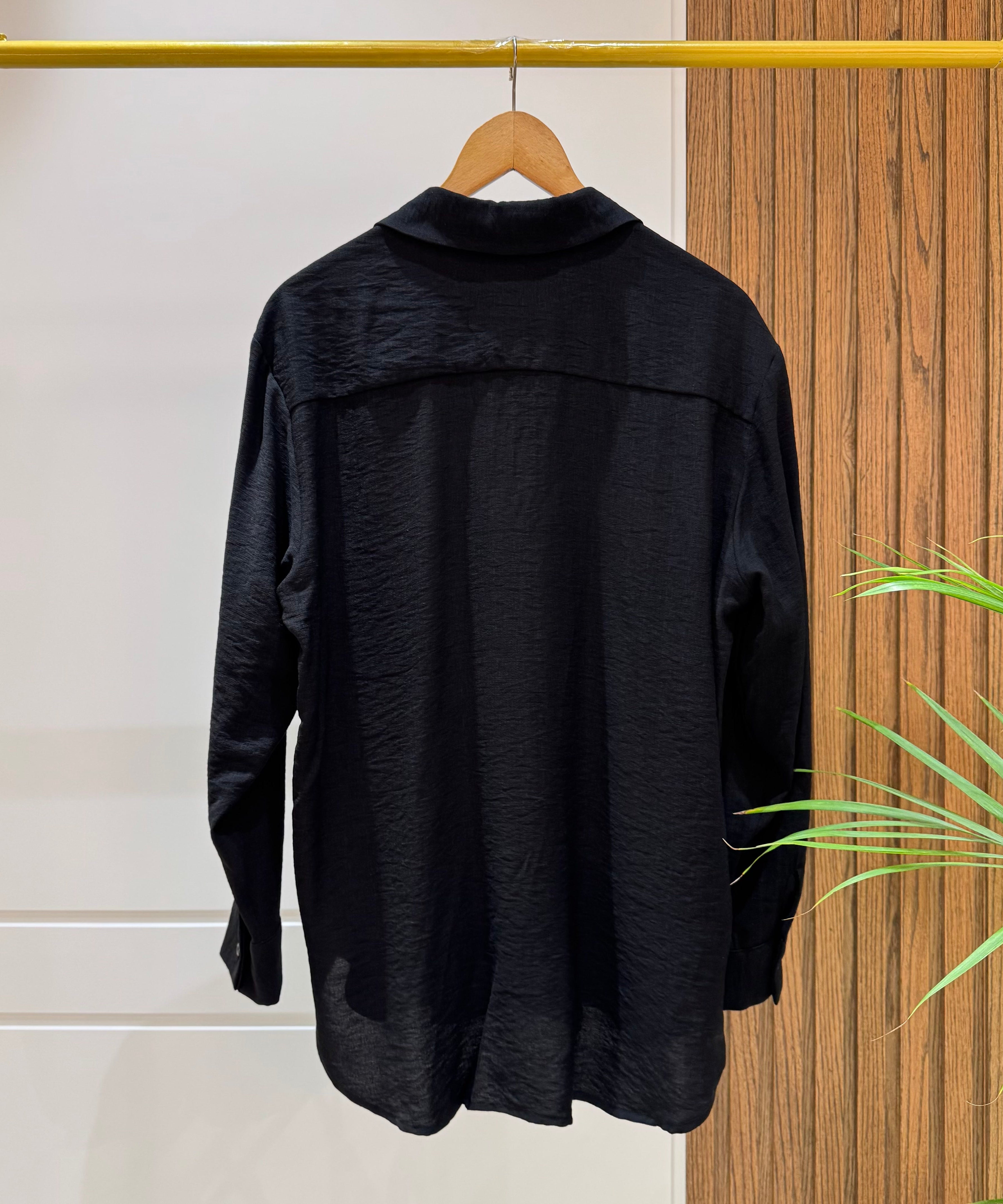Shirt-Cotton Viscose-BLACK