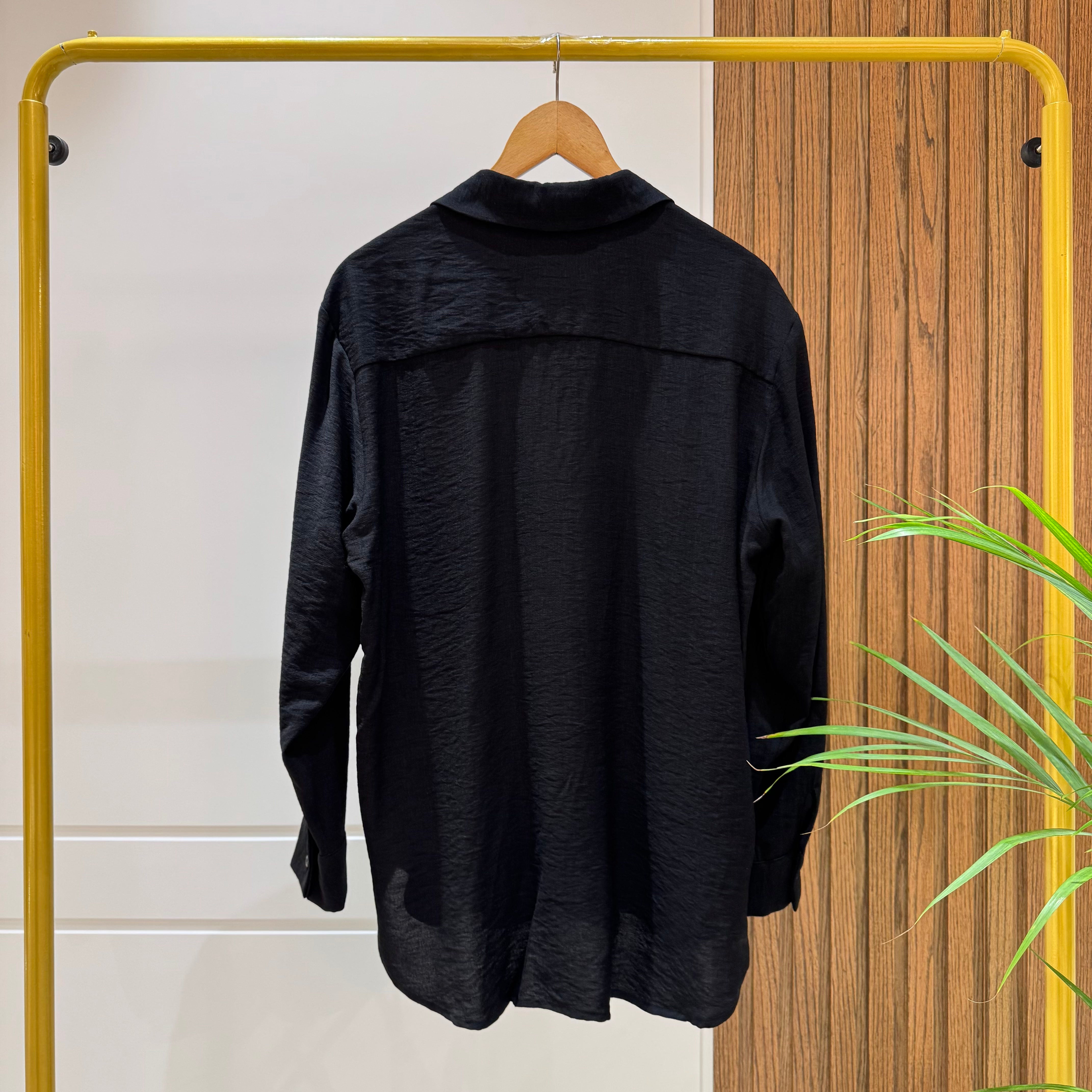 Shirt-Cotton Viscose-BLACK