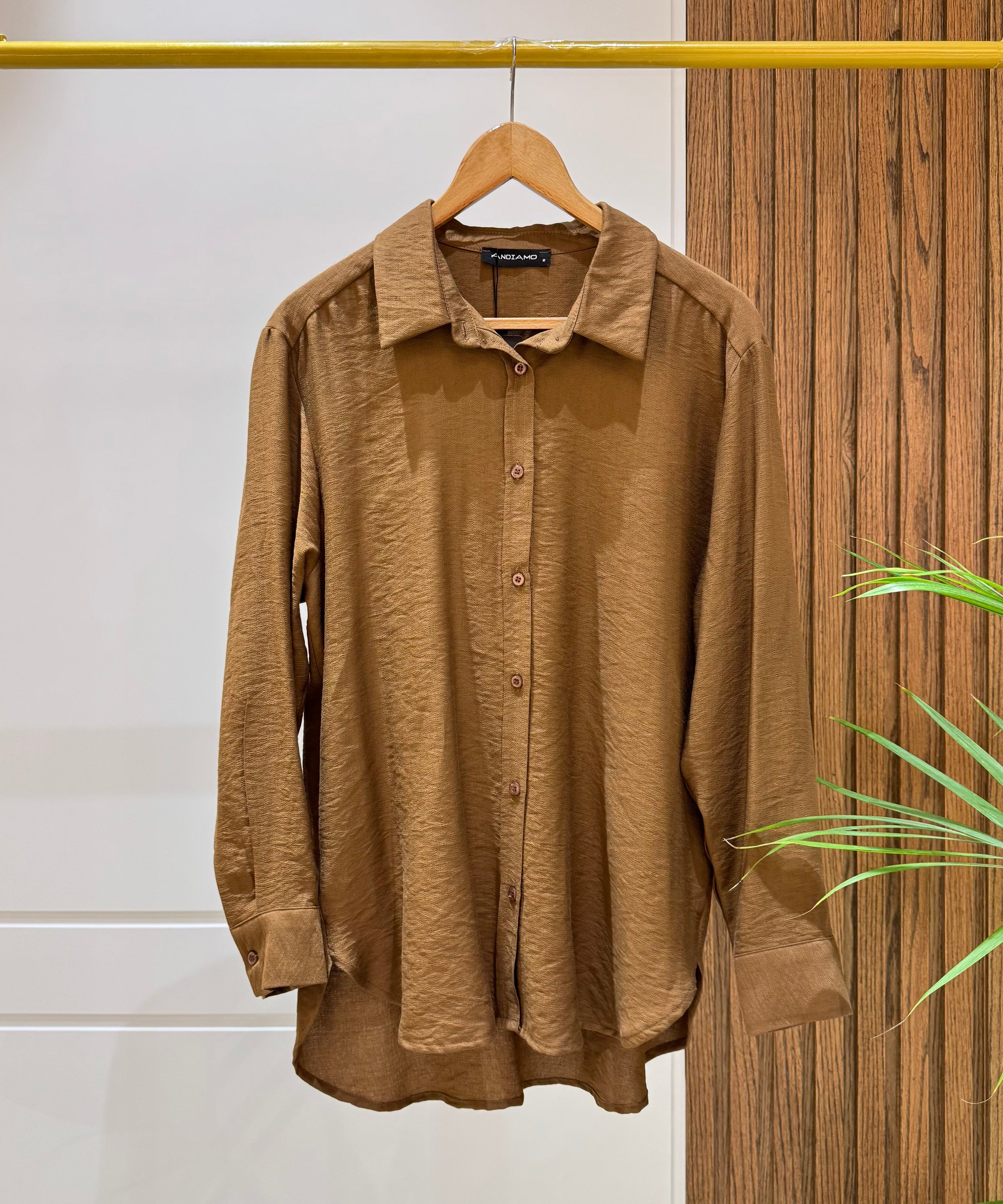 Shirt-Cotton Viscose-BROWN