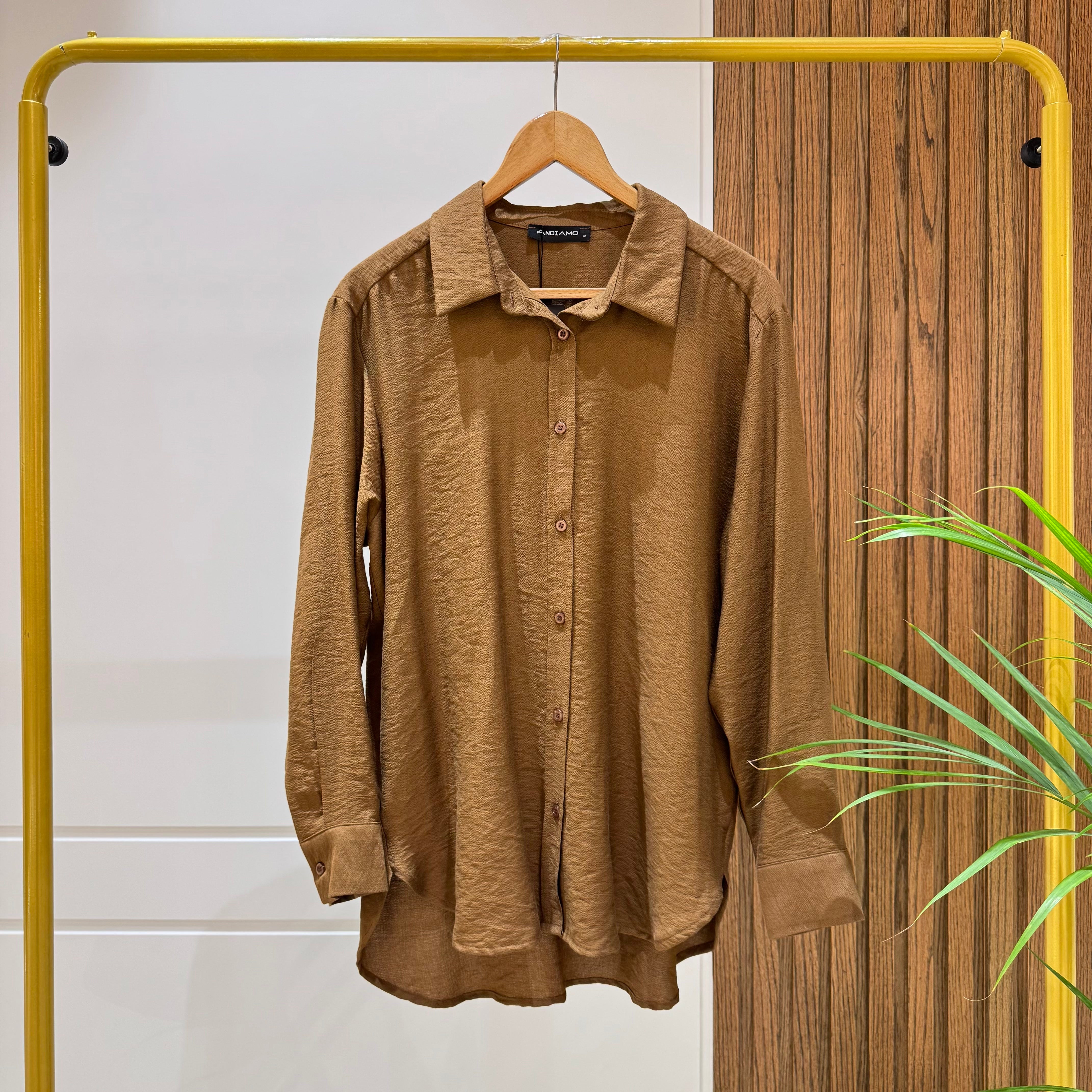 Shirt-Cotton Viscose-BROWN