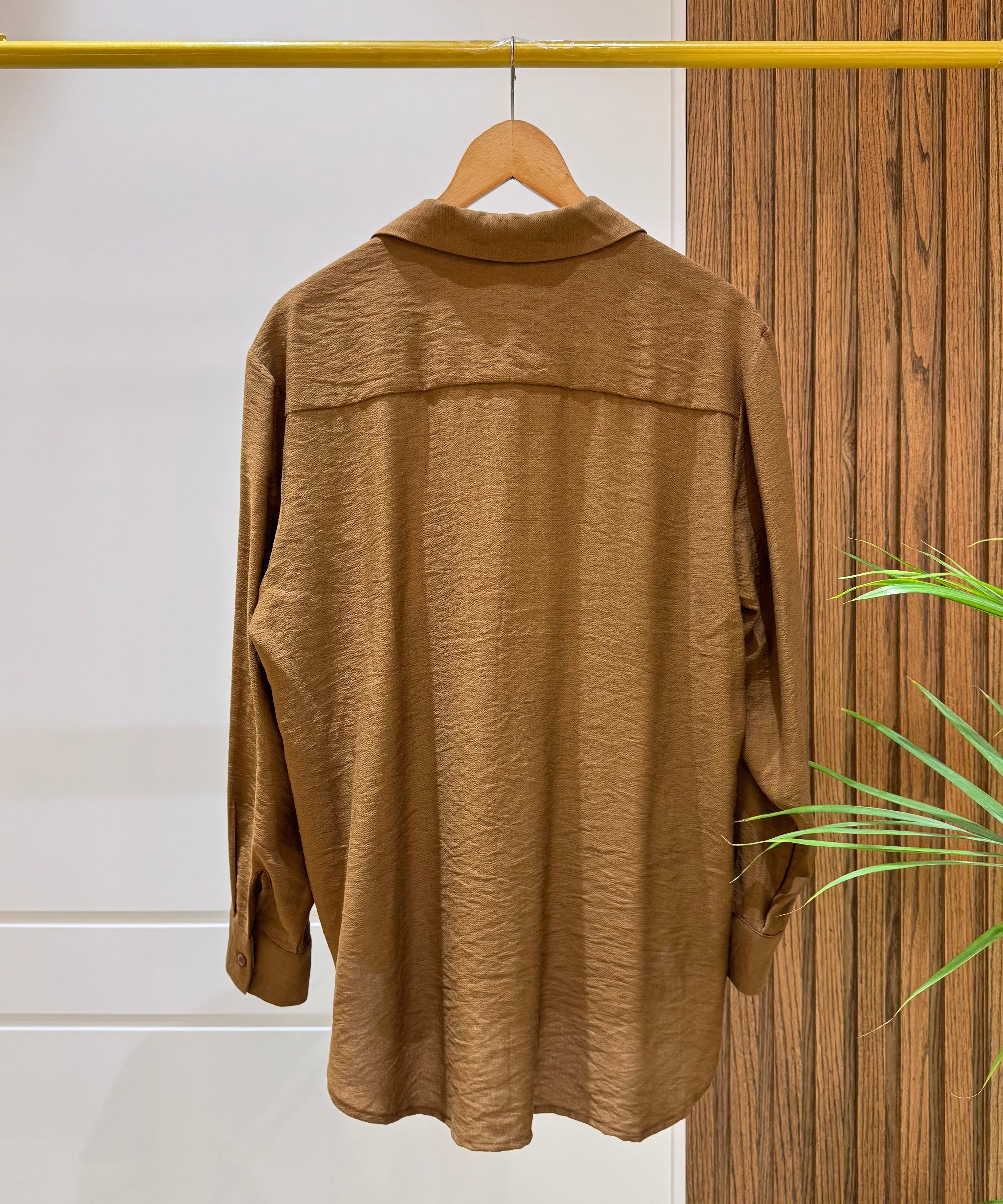 Shirt-Cotton Viscose-BROWN