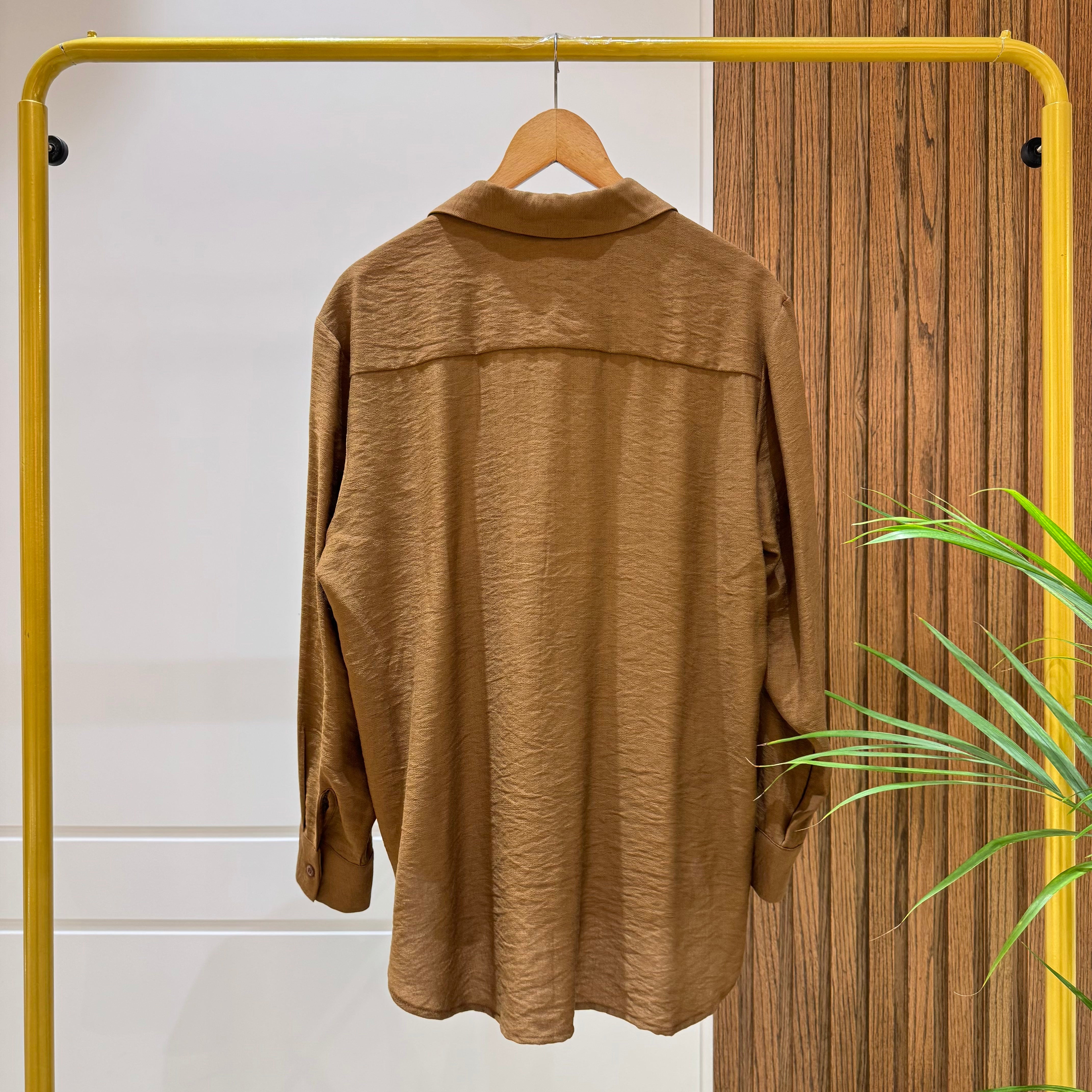 Shirt-Cotton Viscose-BROWN