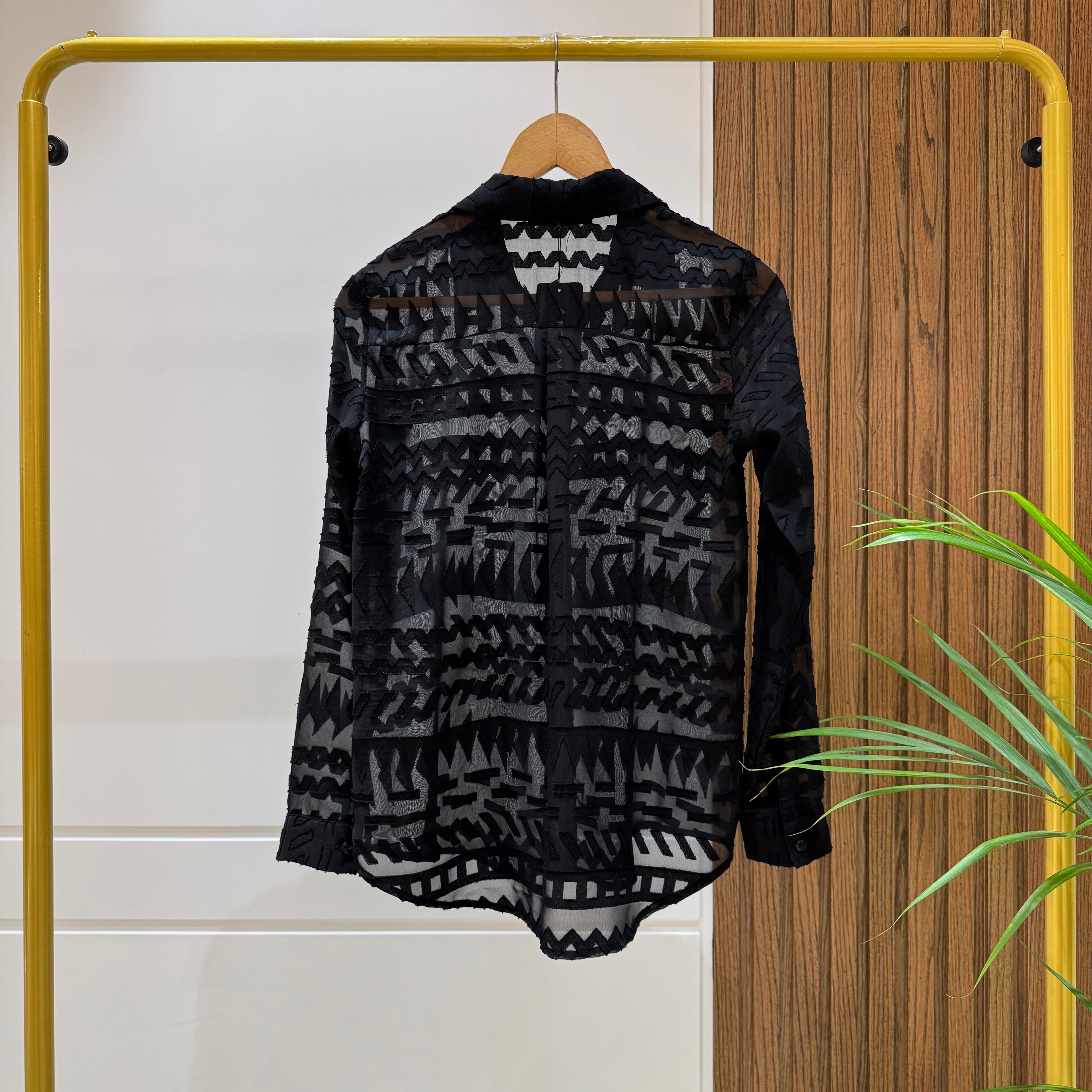 Shirt-Chiffon-BLACK