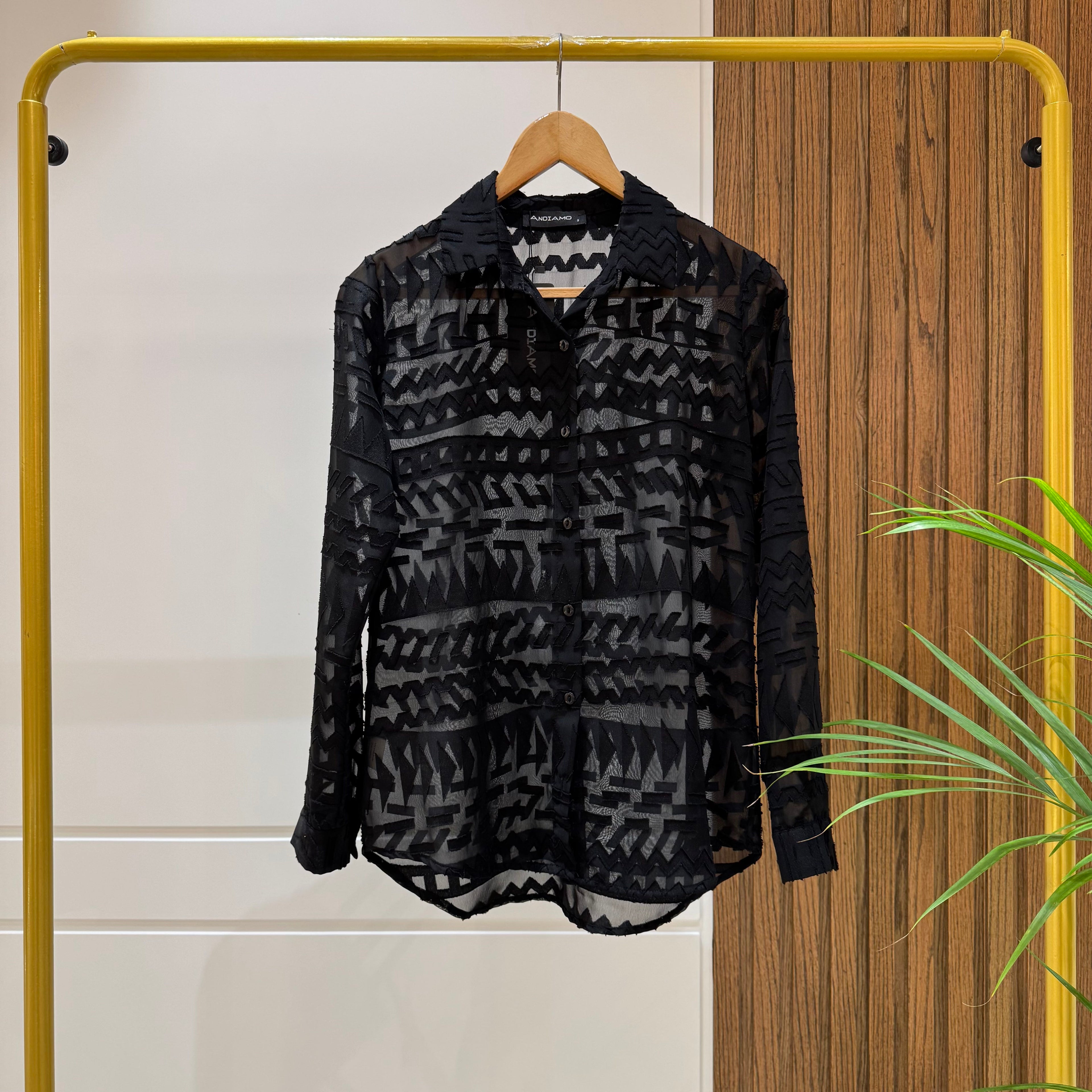 Shirt-Chiffon-BLACK