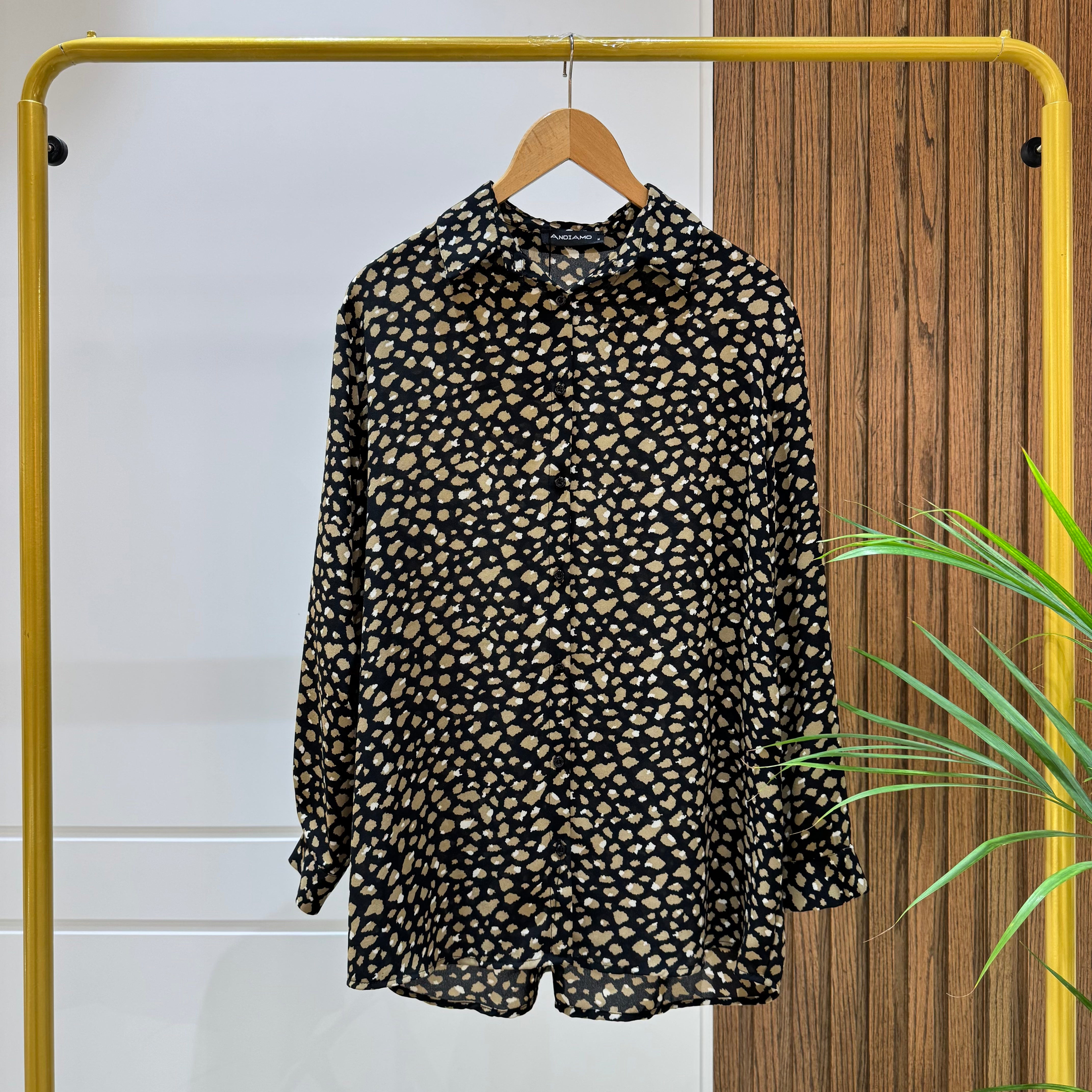 Shirt-Chiffon Crepe-CAFEE