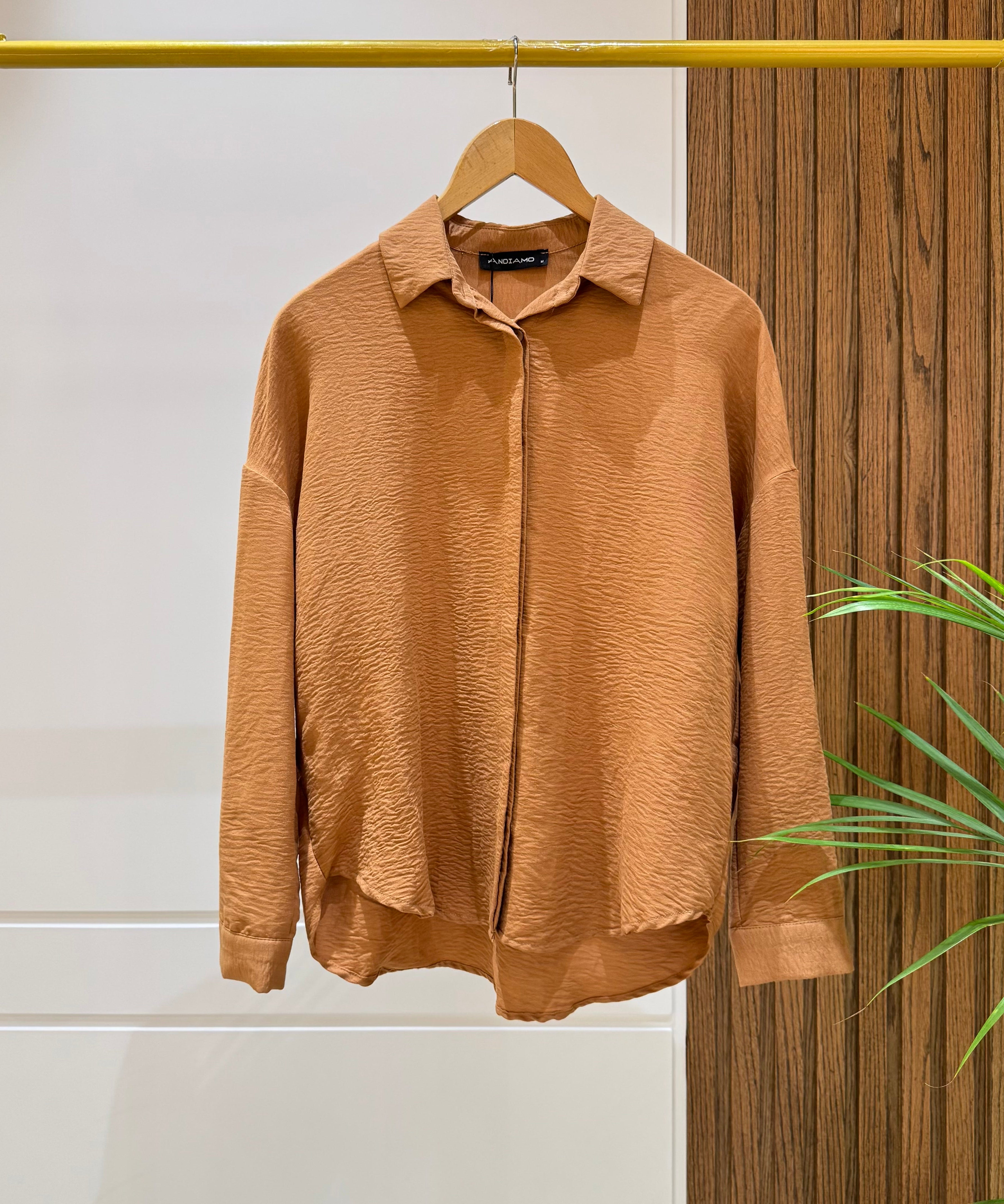 Shirt-Cotton Viscose-CAMEL