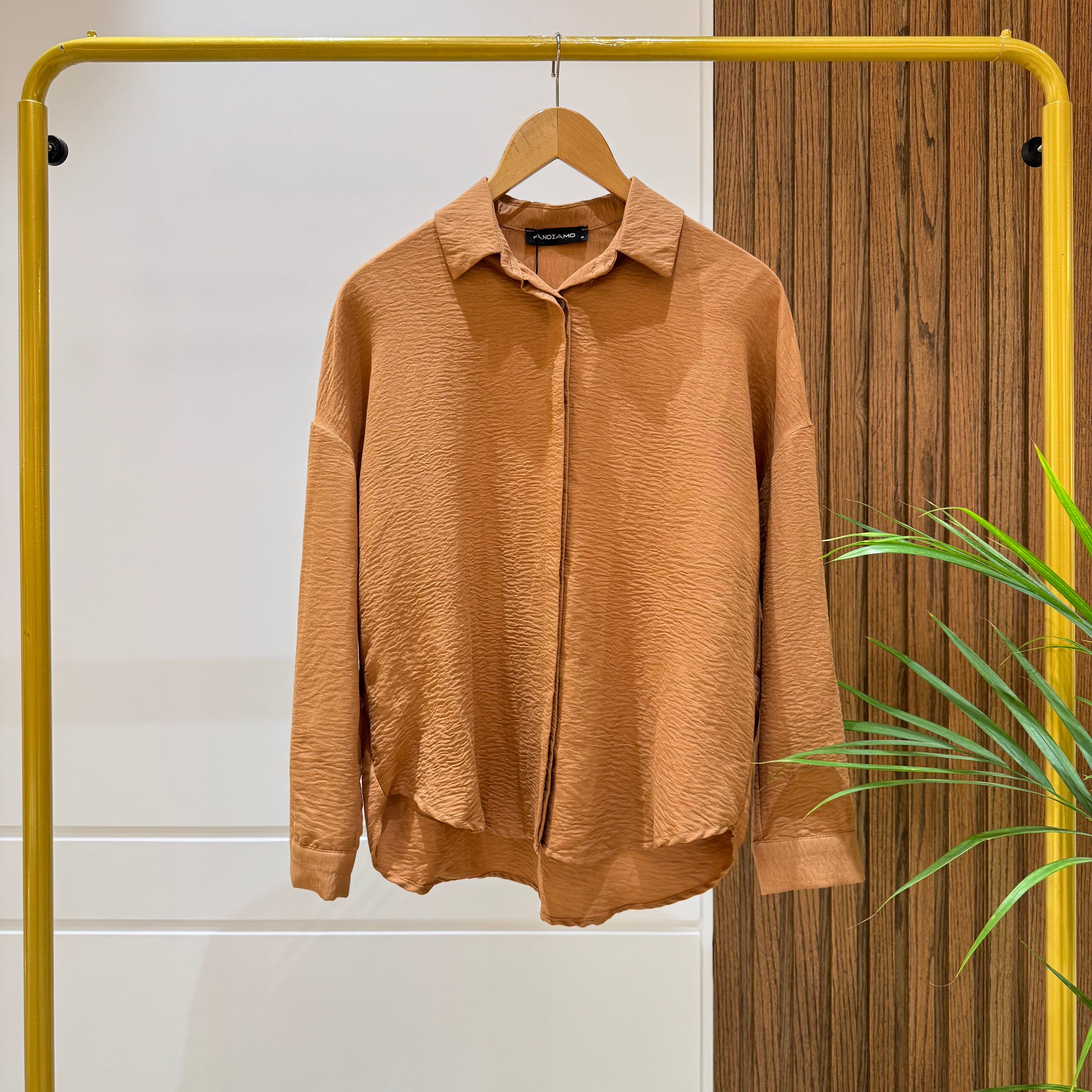 Shirt-Cotton Viscose-CAMEL