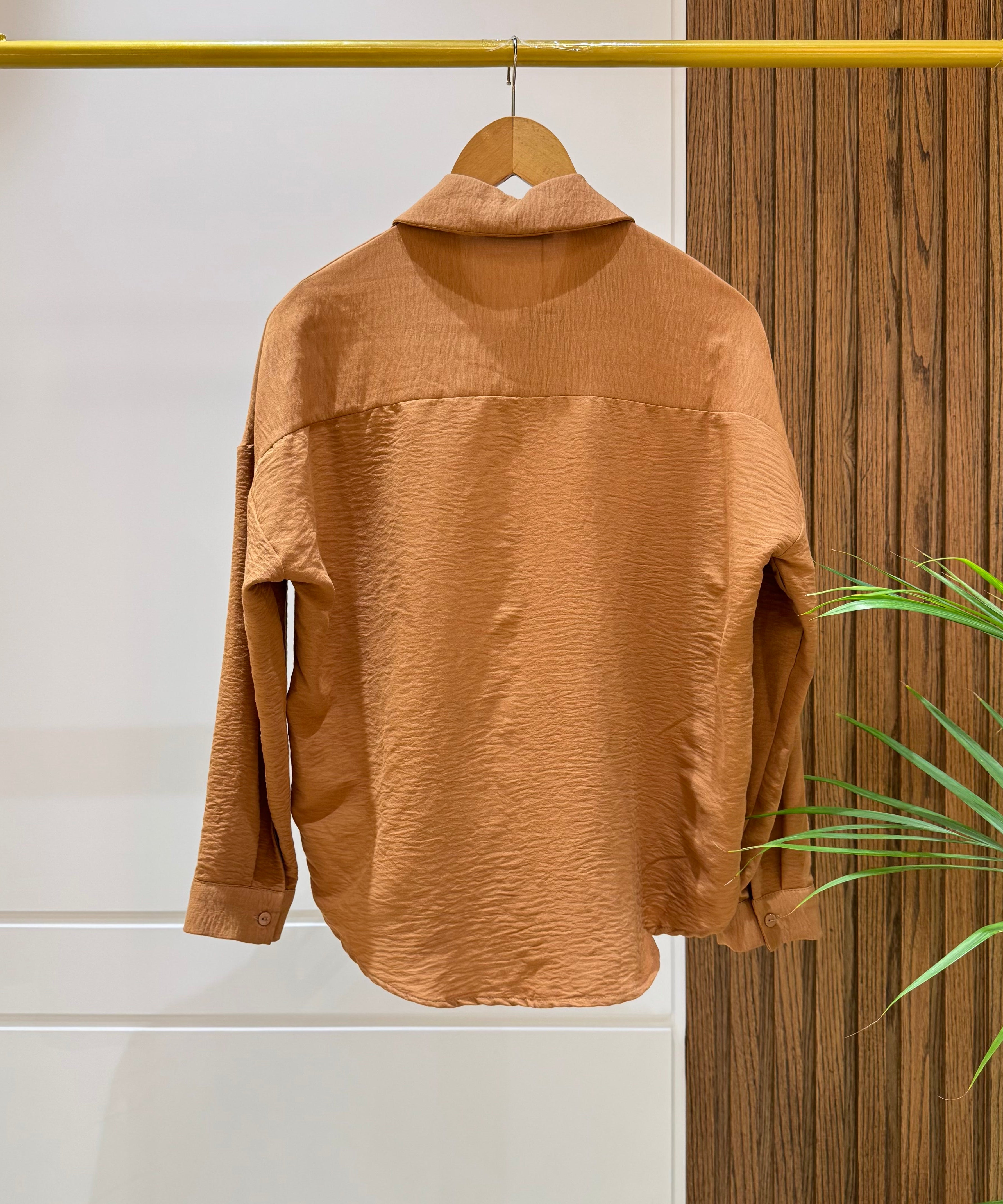 Shirt-Cotton Viscose-CAMEL