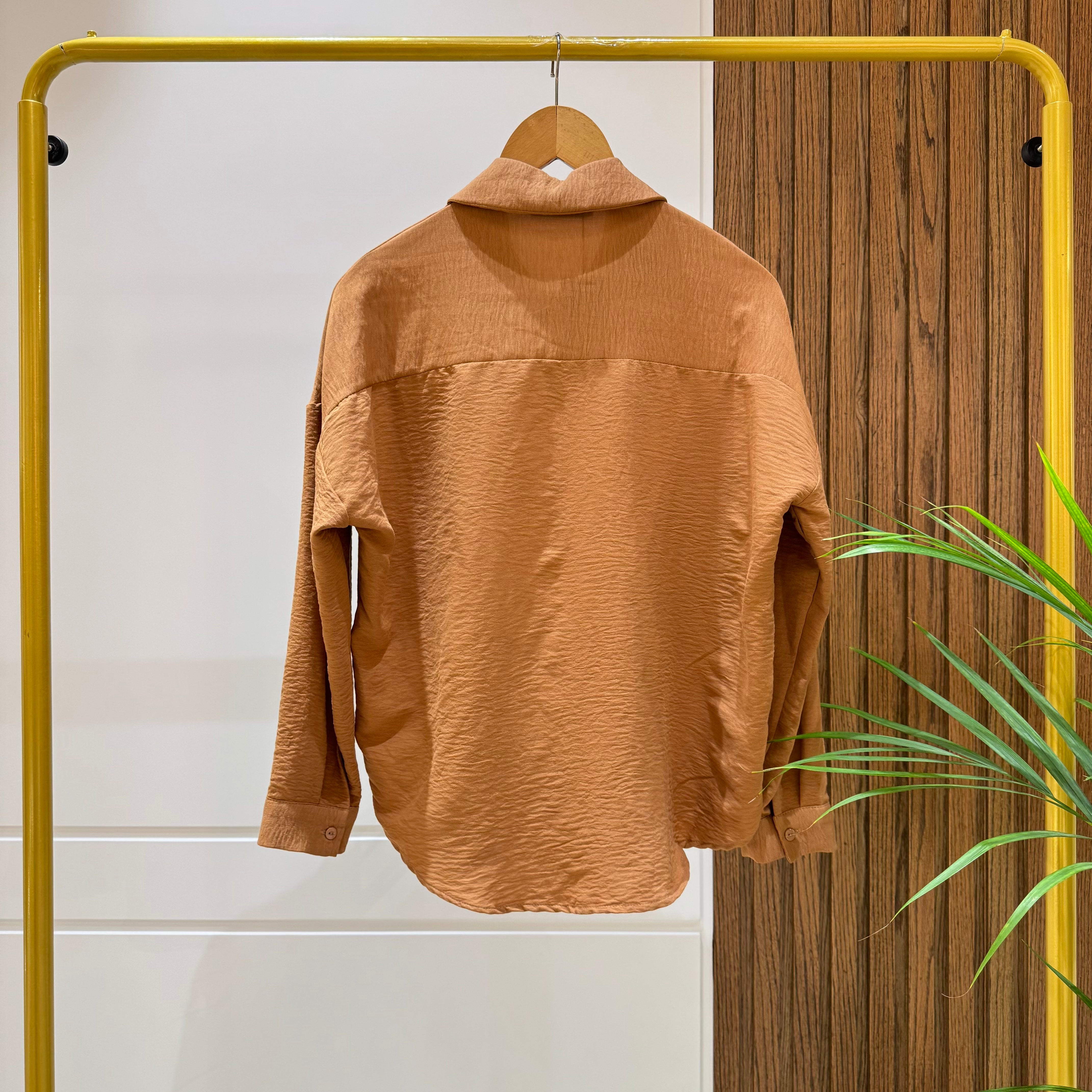 Shirt-Cotton Viscose-CAMEL
