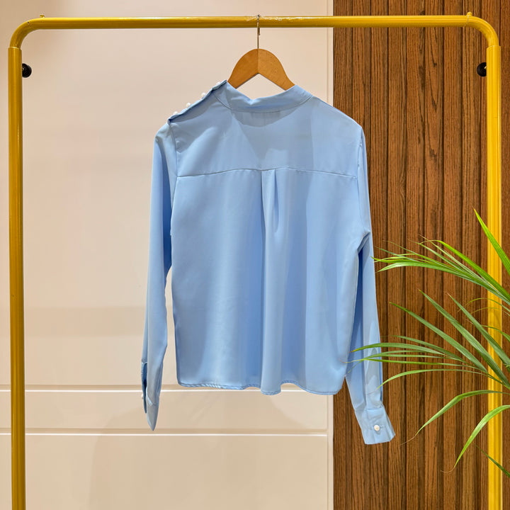 Blouse-Chiffon-SKY BLUE